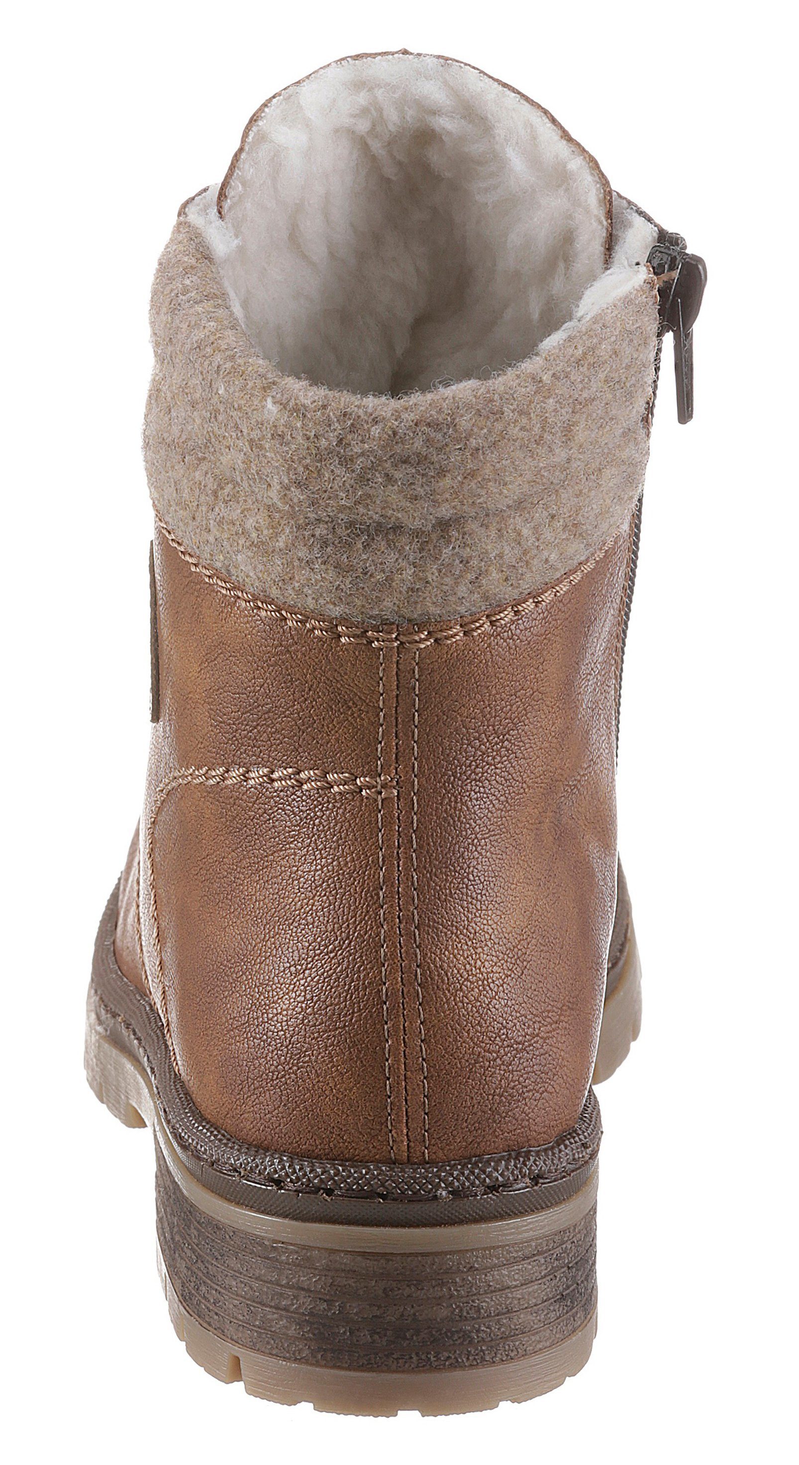 Rieker Winterlaarzen winterenkellaars, blokhak, in trendy used-look