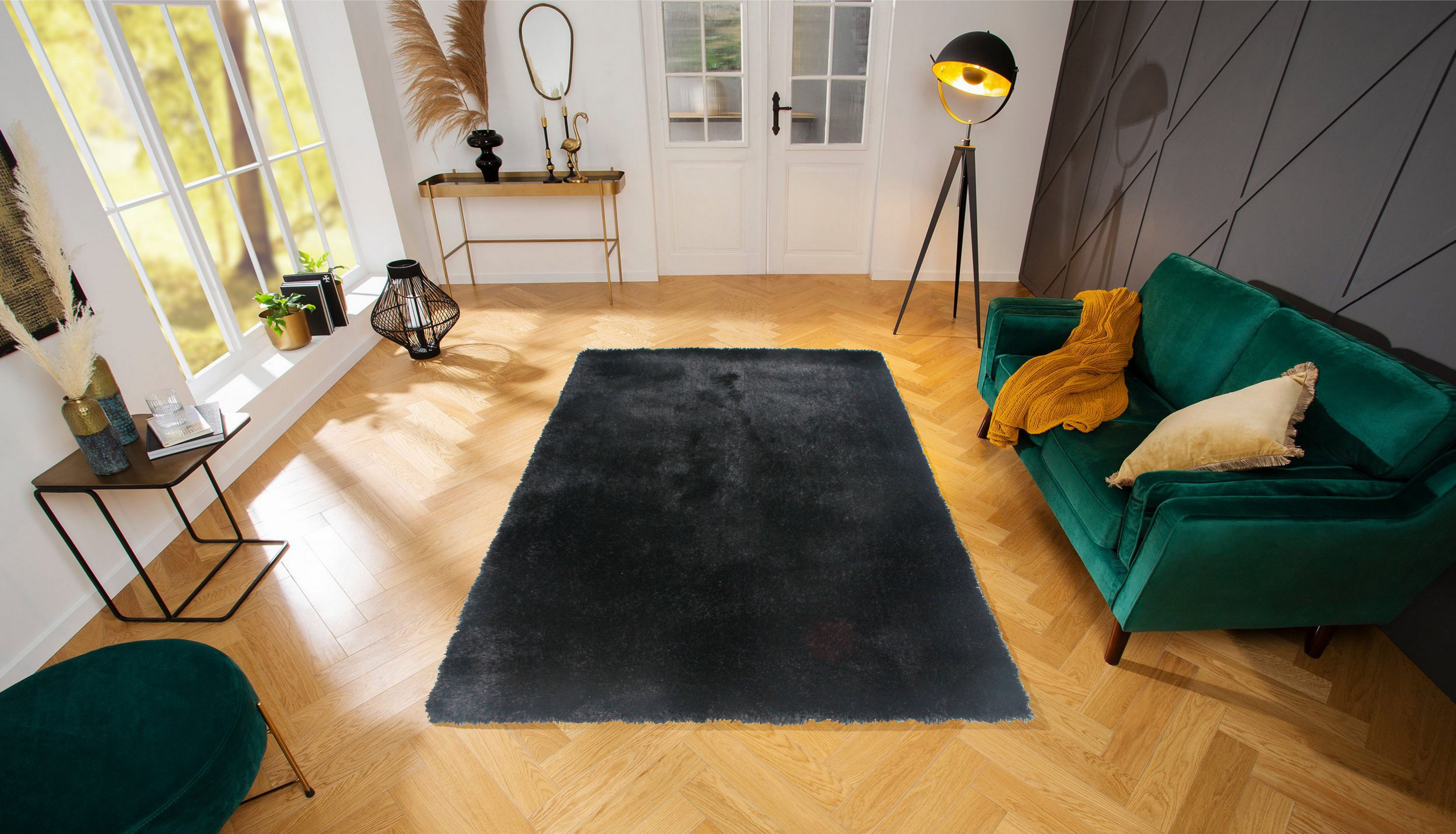 Leonique Hoogpolig vloerkleed Lagos Microvezel vloerkleden, zacht, uni, woonkamer, slaapkamer
