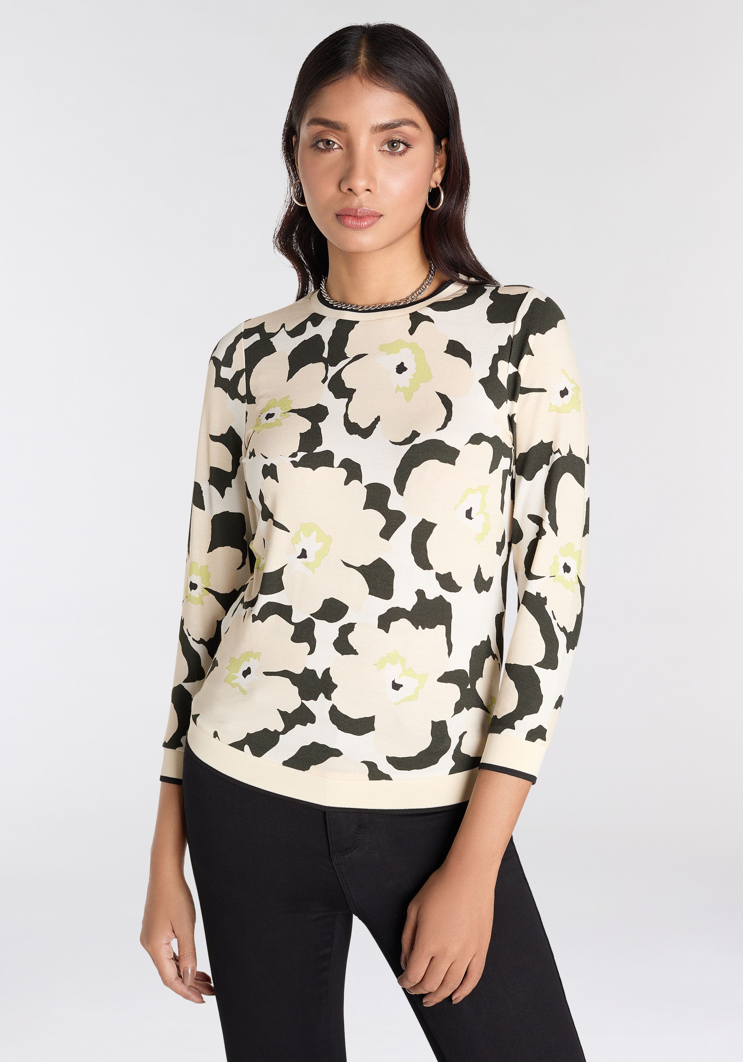 Laura Scott Shirt met 3/4 mouwen met stijlvolle all-over print