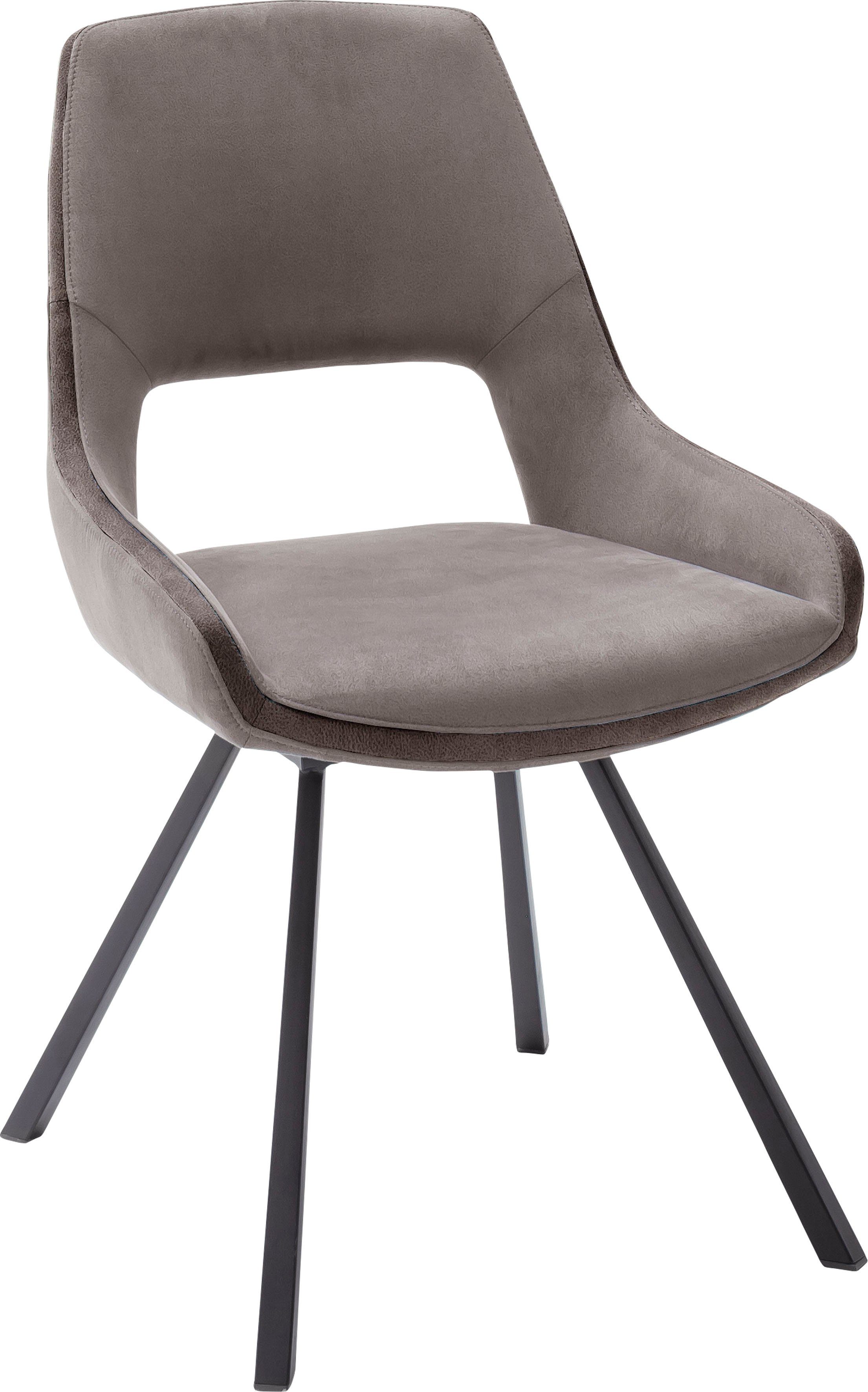 MCA furniture Eetkamerstoel Bayonne 2-set, stoel 180° draaibaar, belastbaar tot 120 kg, zithoogte ca. 50 cm (set, 2 stuks)