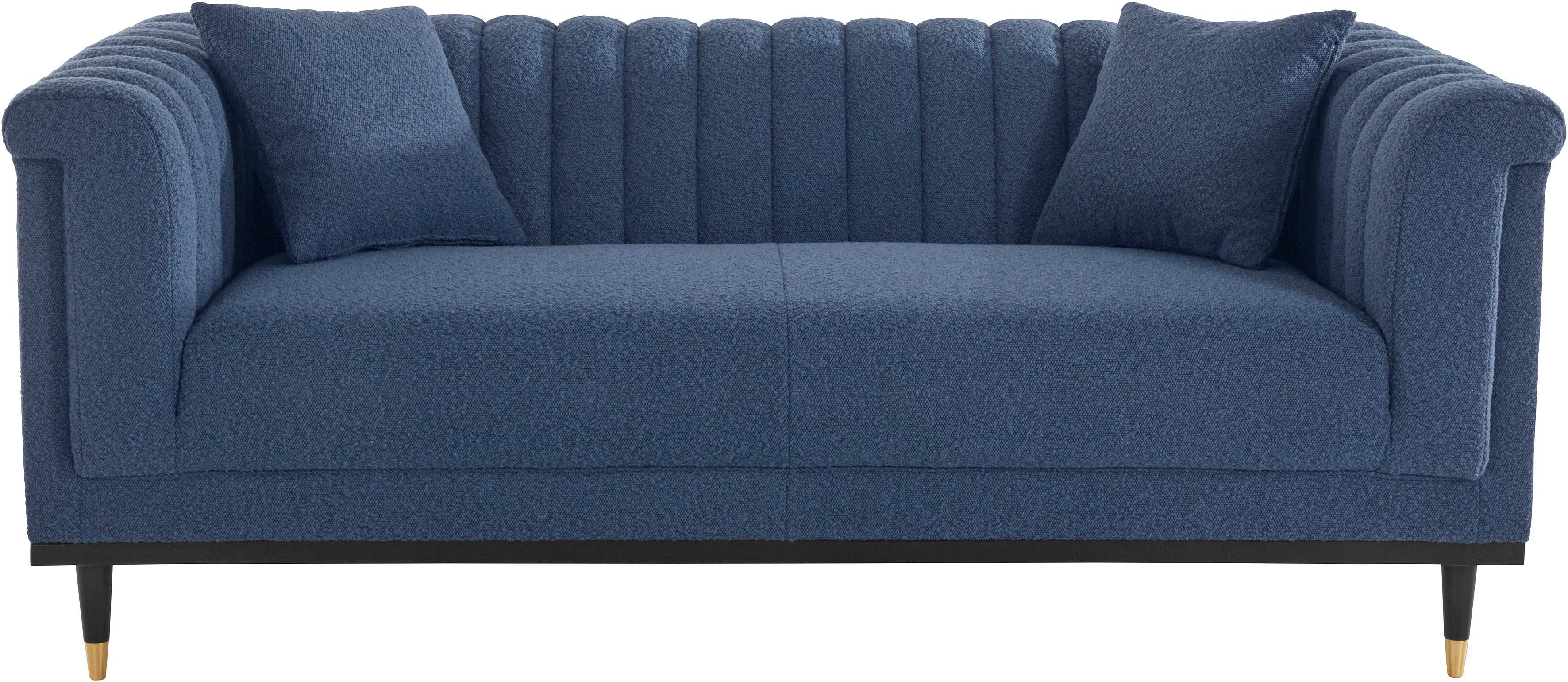 Guido Maria Kretschmer Home&Living 2-zitsbank Chamby New bouclé-structuurbekleding met stiksels bij de leuning blauw, 2-zitsbanken