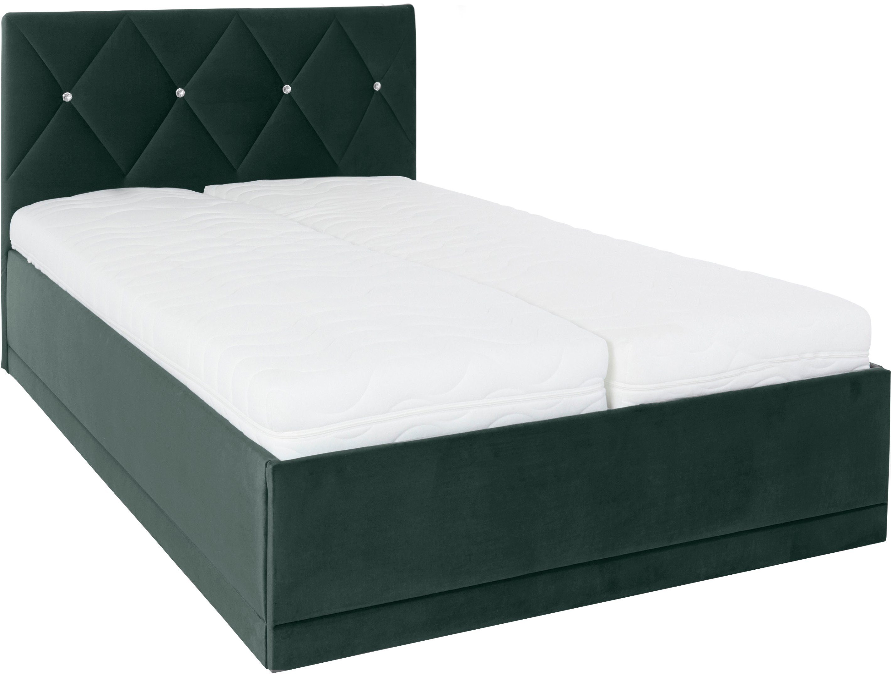 Westfalia Polsterbetten Gestoffeerd bed ADAMAS ook met bedlade, knoopdetails met stras