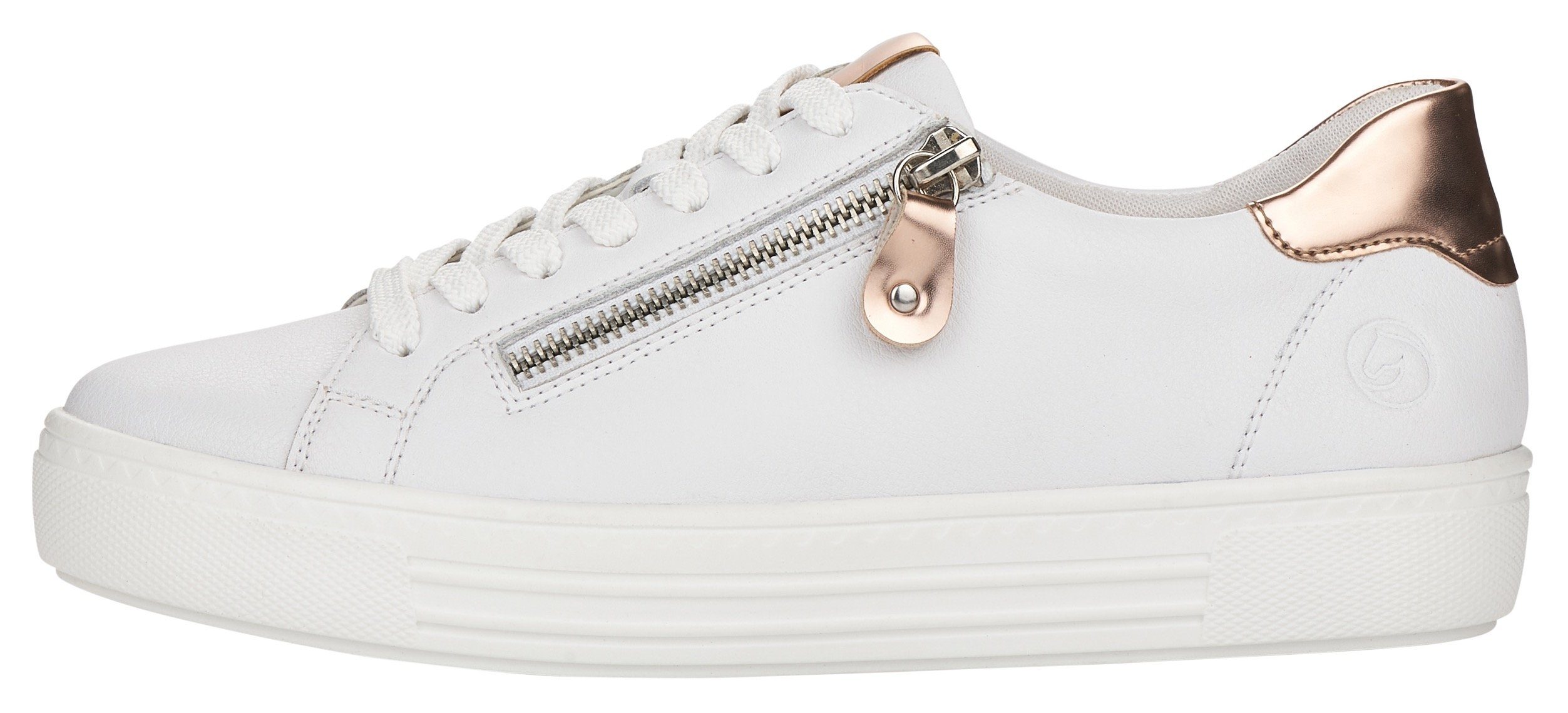 Remonte Plateausneakers met soft-foam binnenzool, vrijetijdsschoen, lage schoen, veterschoen