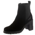 tommy hilfiger chelsea-boots th outdoor high heel boot met logoprint zwart