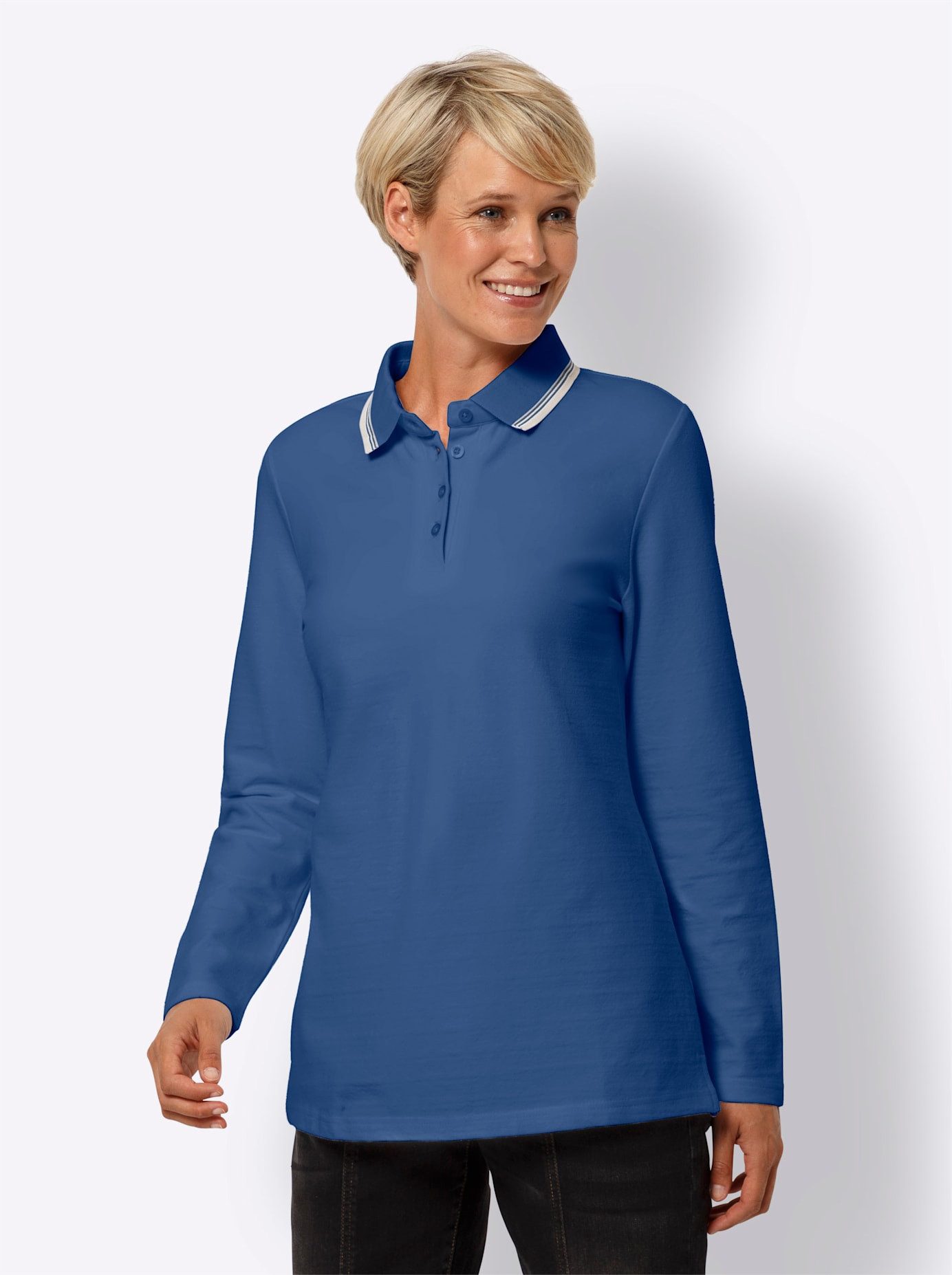 Classic Basics Poloshirt (1-delig) dames polo's maat 44 blauw