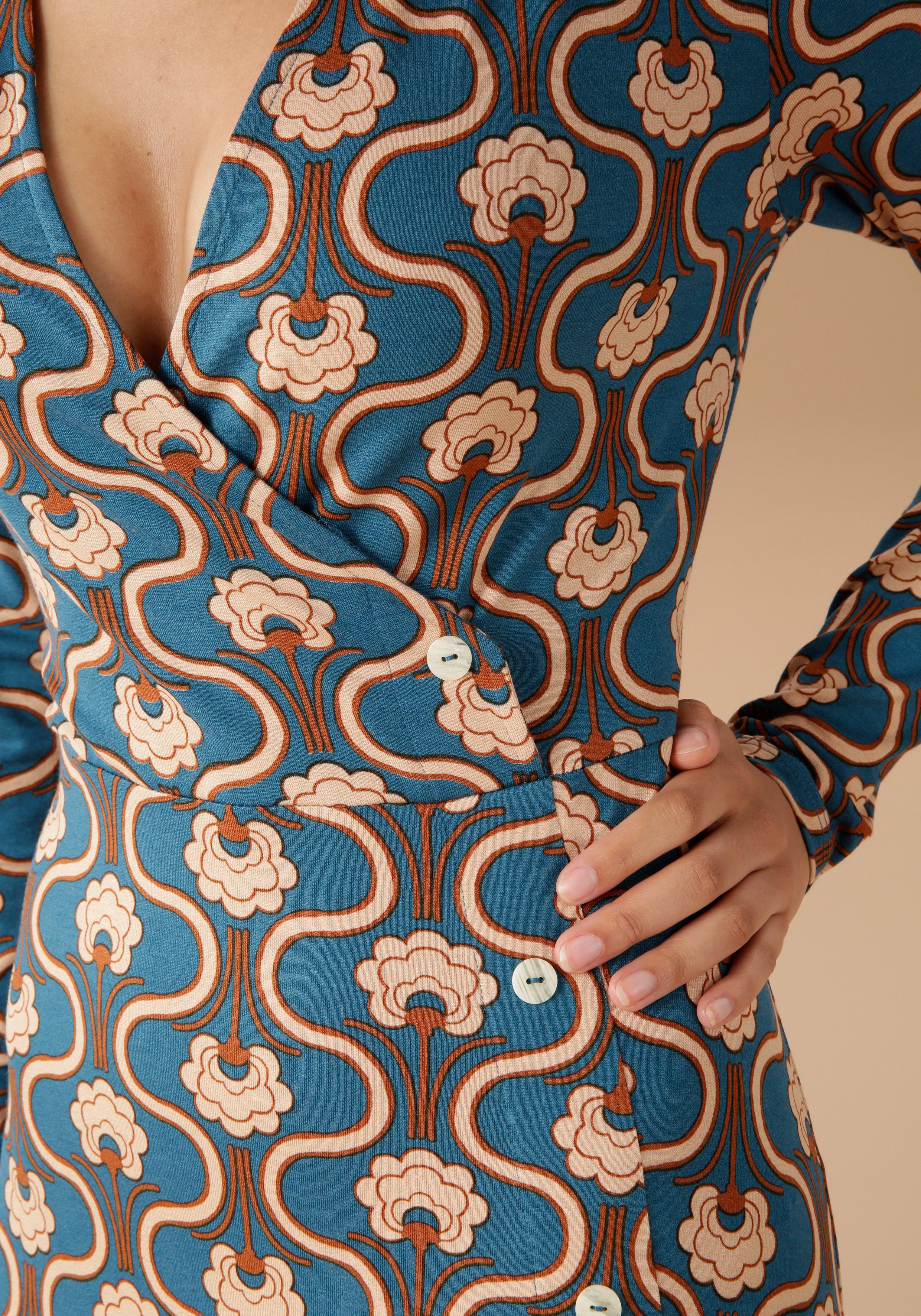 Aniston CASUAL Jerseyjurk bedrukt met een trendy retropatroon