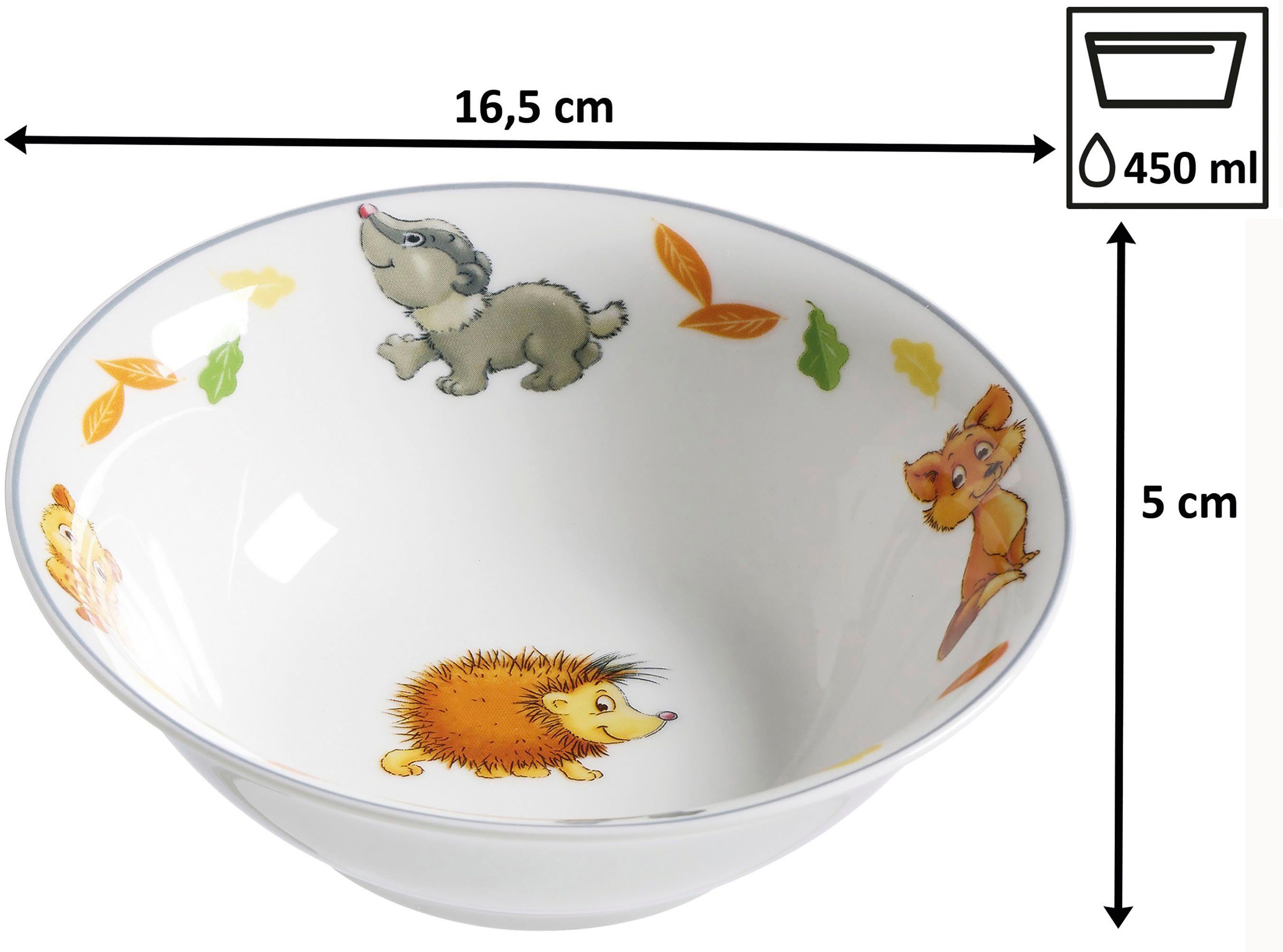 Ritzenhoff & Breker Kinderservies-set Bosdieren in decoratieve cadeauverpakking (set, 3-delig)