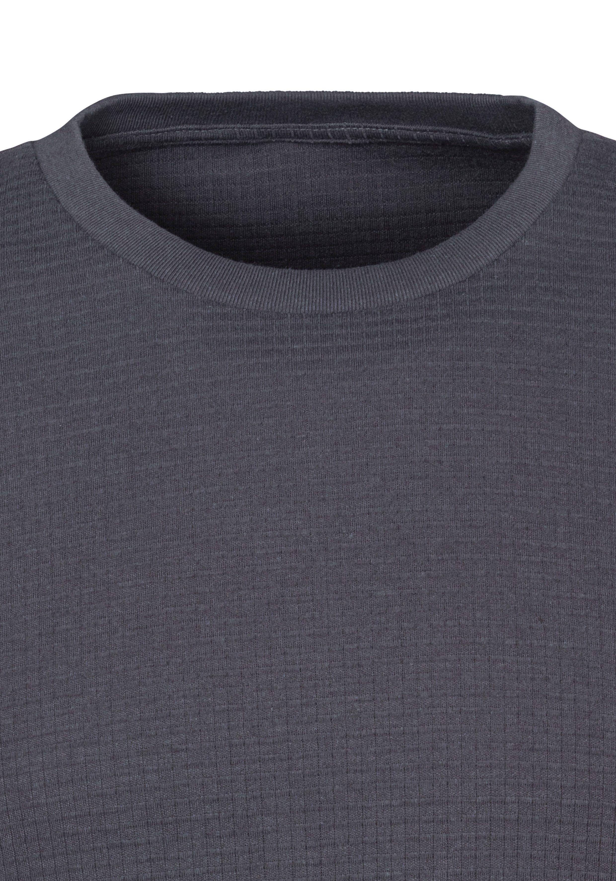John Devin T-shirt Met structuur Rondhalsshirt met structuur van katoenmix