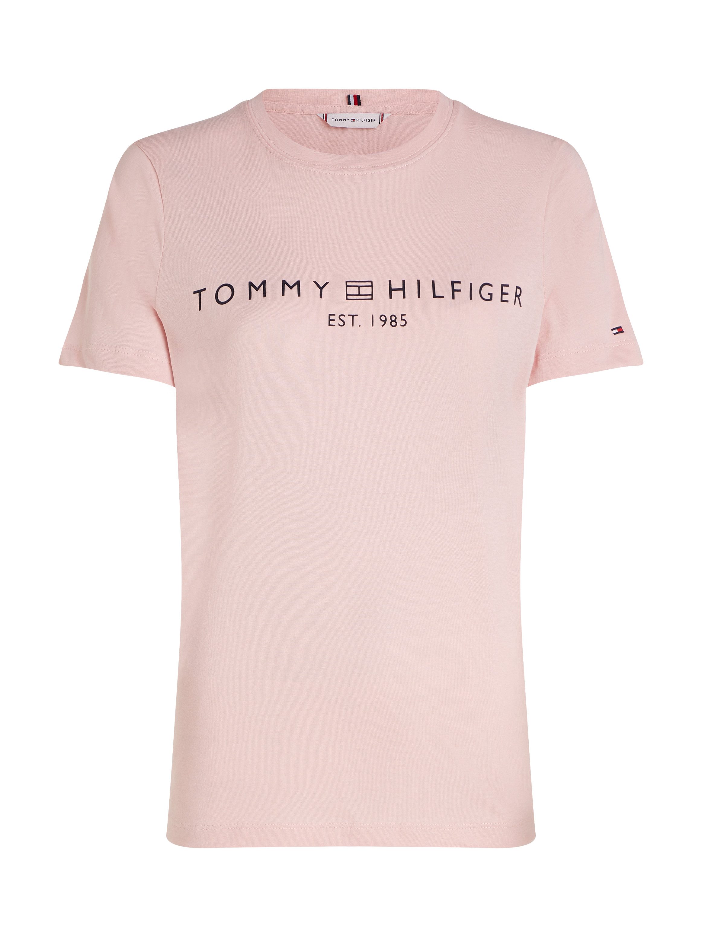 Tommy Hilfiger T-shirt REG CORP LOGO C-NK SS met een logo-opschrift