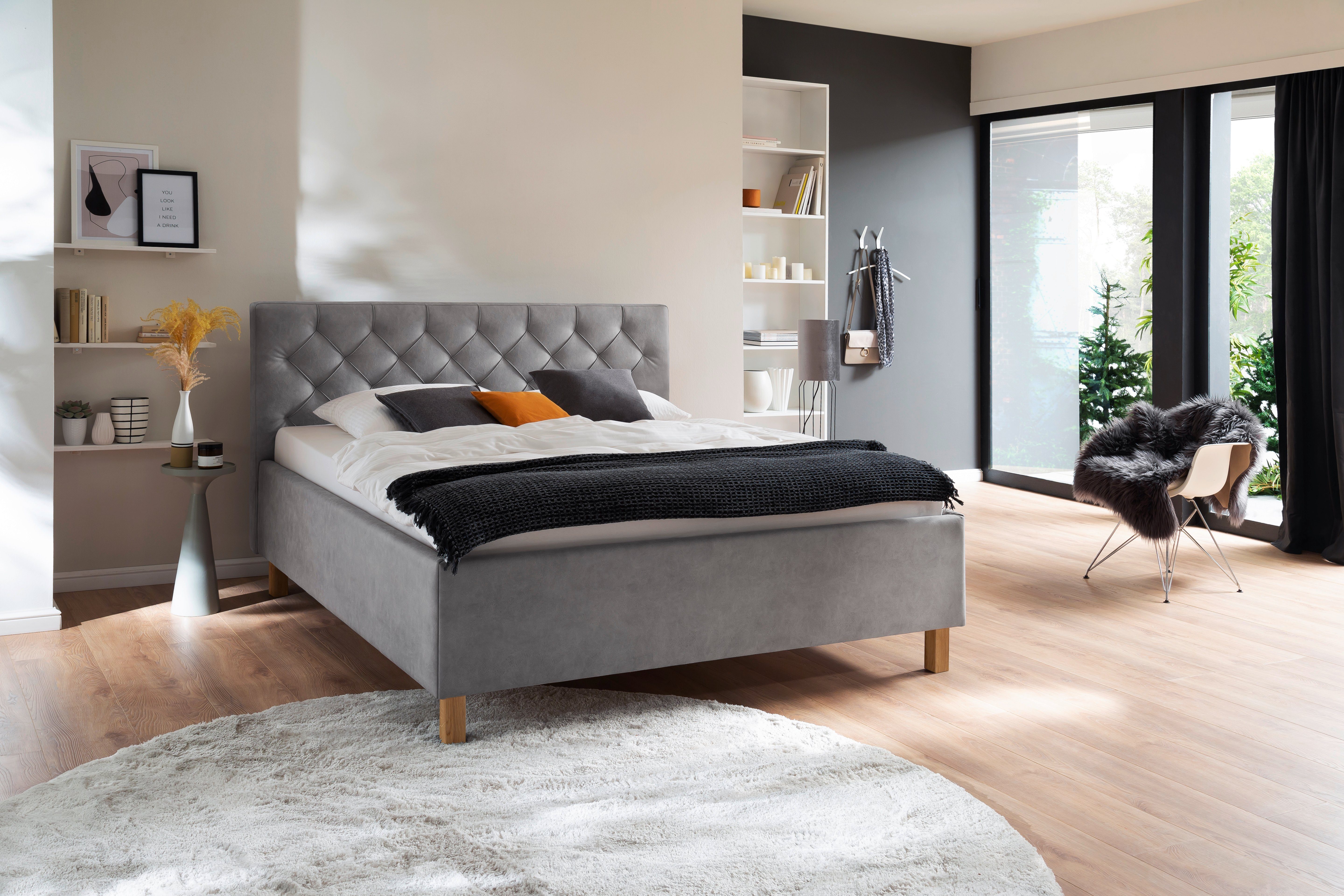 meise.möbel Gestoffeerd bed Sanremo met bedkist bedden
