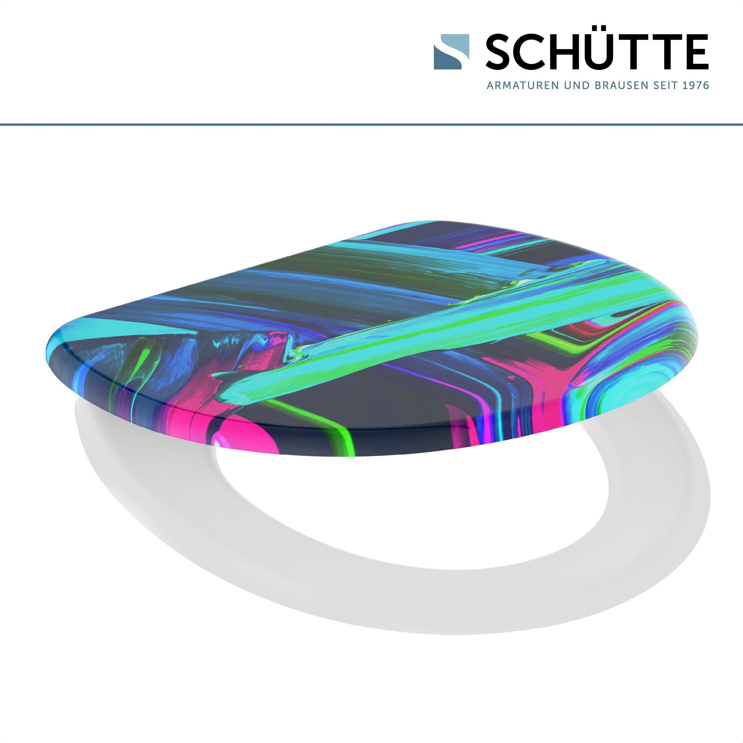Schütte Toiletzitting Neon Paint Duroplast, soft-closemechanisme