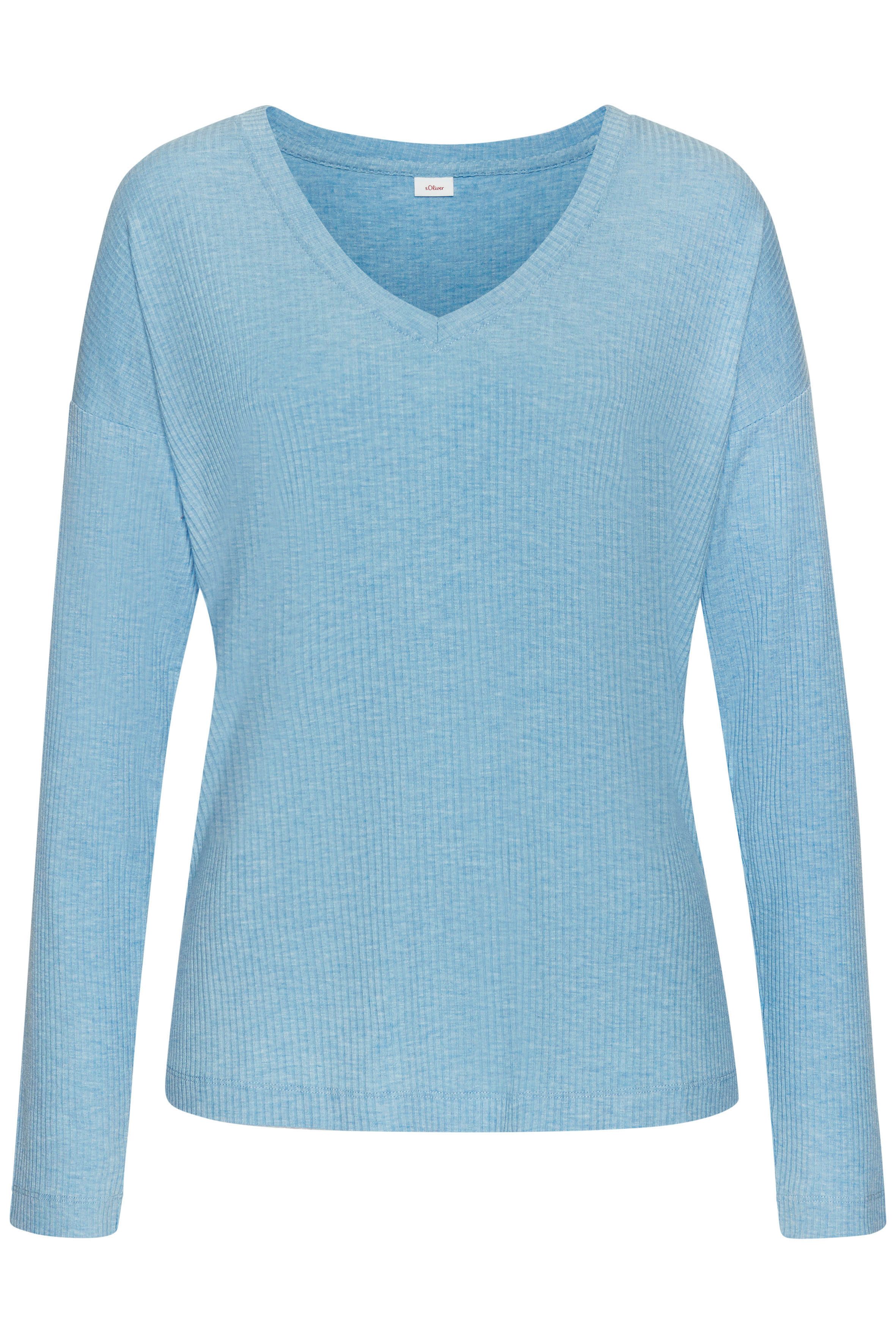 s.Oliver RED LABEL Beachwear Pyjama top Ribbenstof