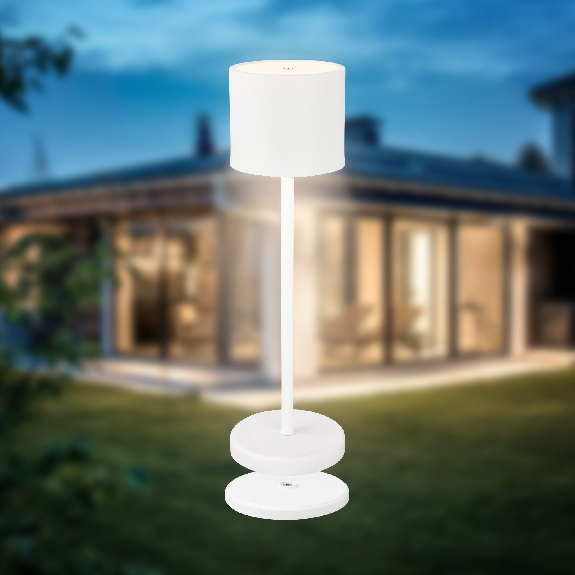 B.K.Licht Tafellamp voor buiten BK_TL1607 Accu tafellamp met oplaadstation, 3-niveau touchdimmer, IP44 (1 stuk)