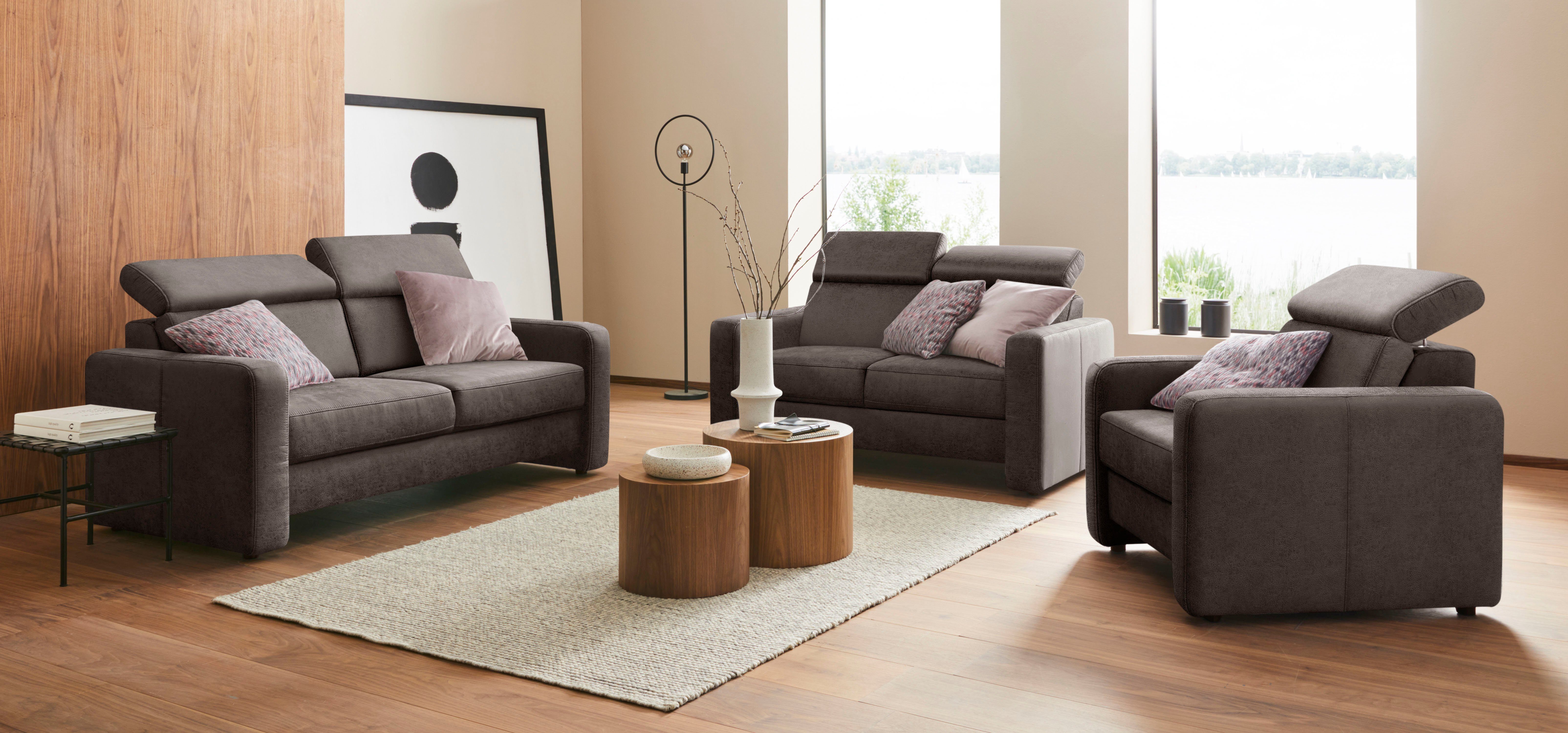 sit&more Fauteuil Bologna met binnenvering, met verstelbare hoofdsteun