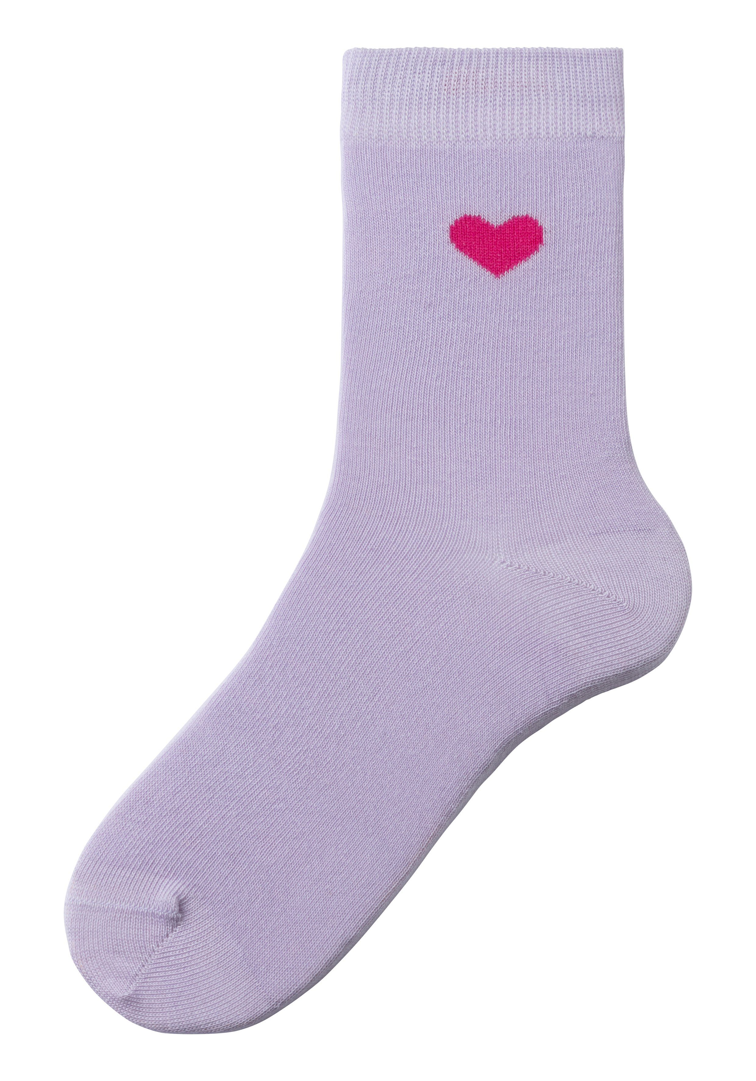 Lascana Basic sokken Cadeau Valentijnsdag in geschenkdoos voor valentijnsdag (box, 7 paar)