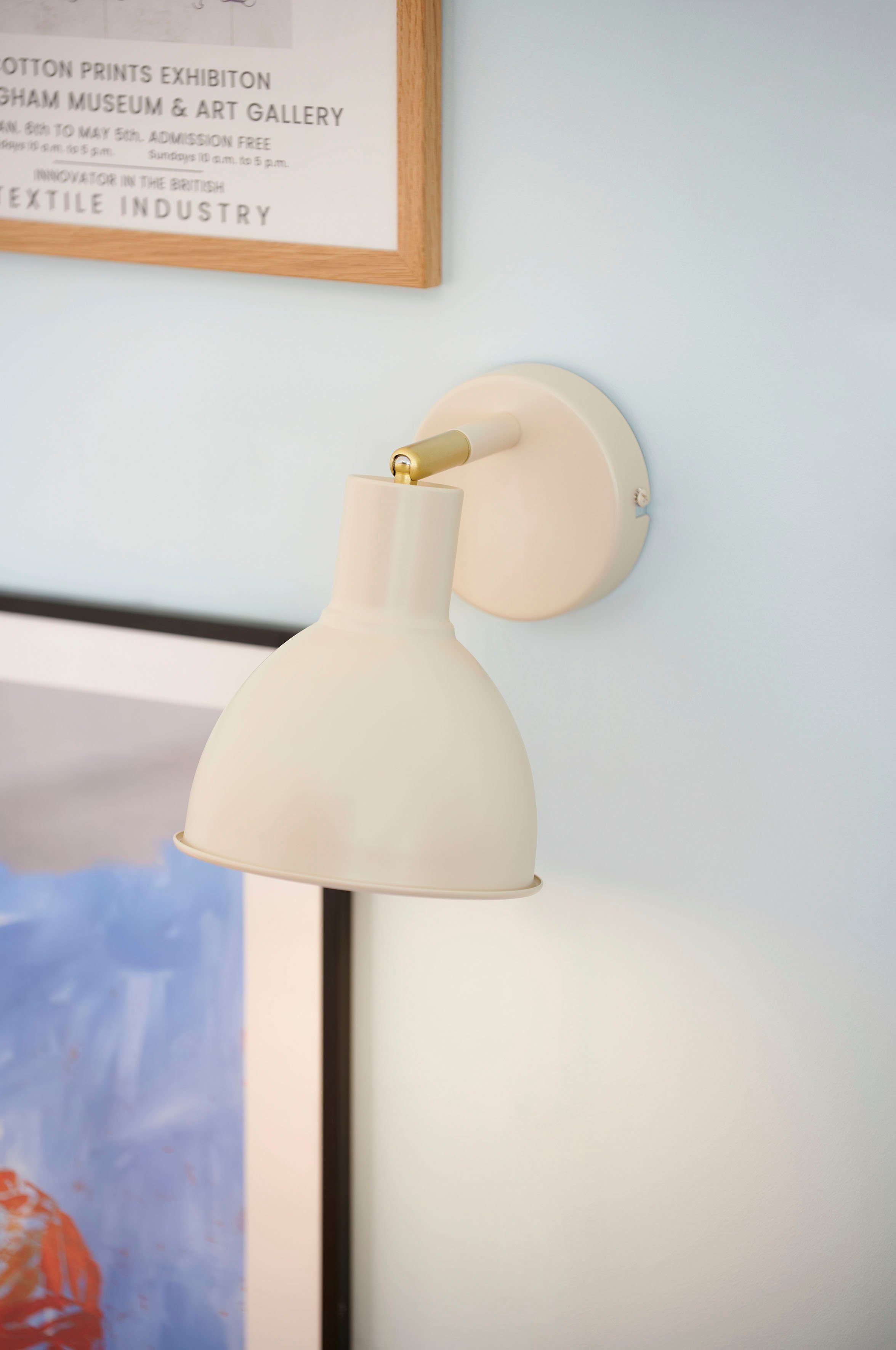 Nordlux Wandlamp POP tijdloos en eenvoudig ontwerp, stabiele metalen behuizing (1 stuk)