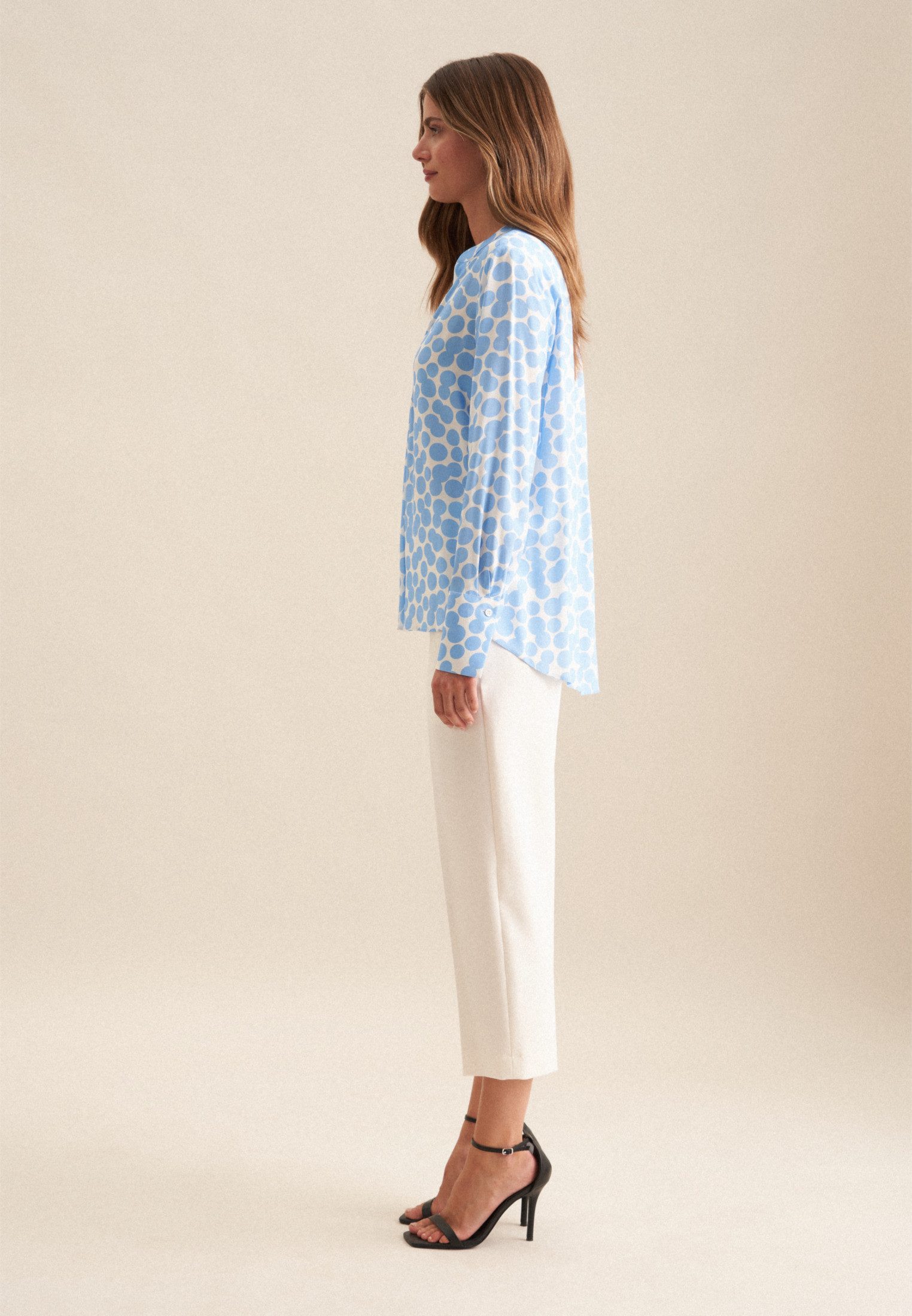 seidensticker Klassieke blouse Zwarte roos Tuniek stippen