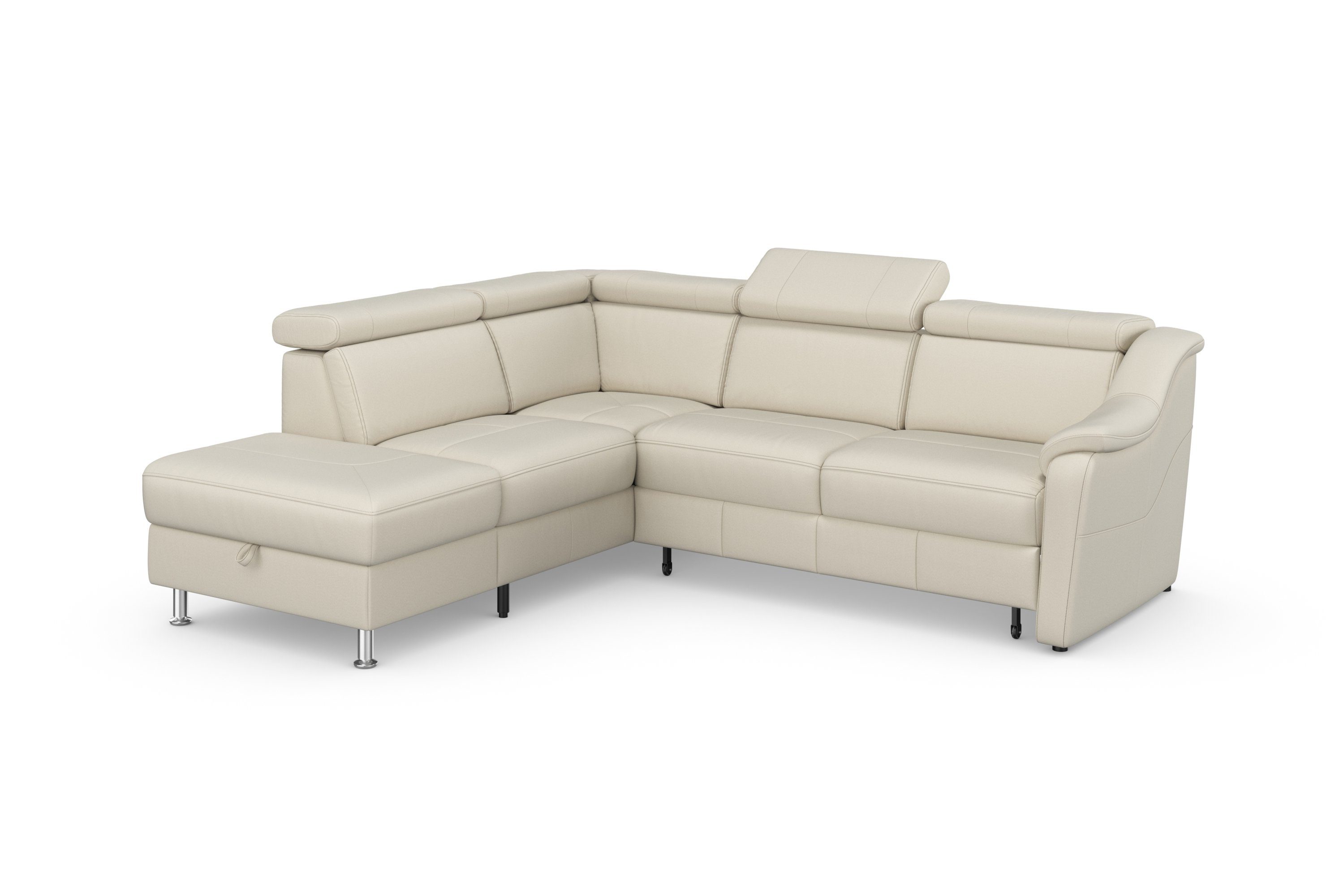 sit&more Hoekbank Freetown L-vorm met verstelbare hoofdsteun en comfortabele binnenvering