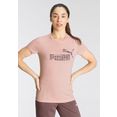 puma t-shirt ess+ animal logo tee roze