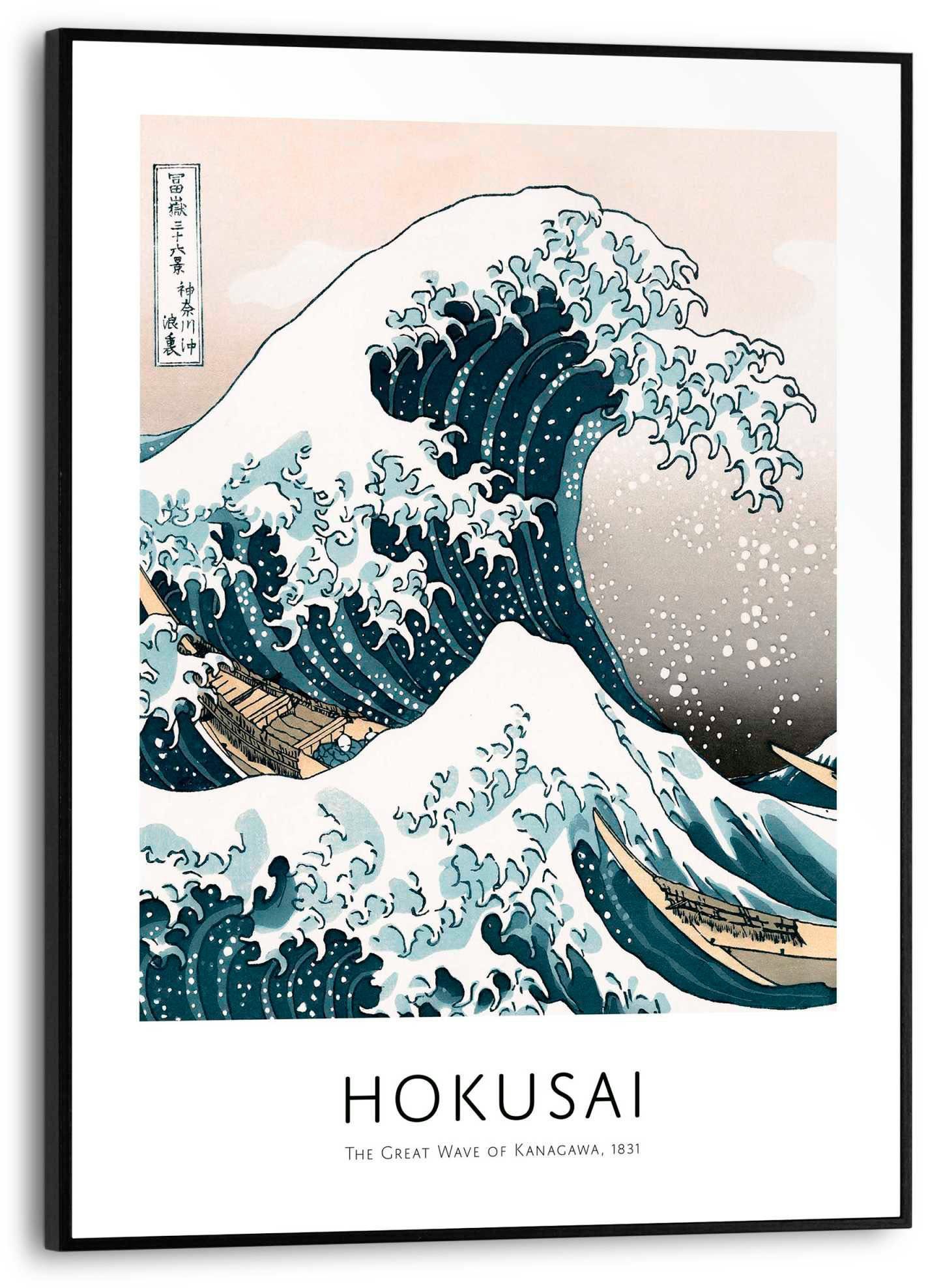 Reinders! Artprint met lijst Die große Welle - Hokusai
