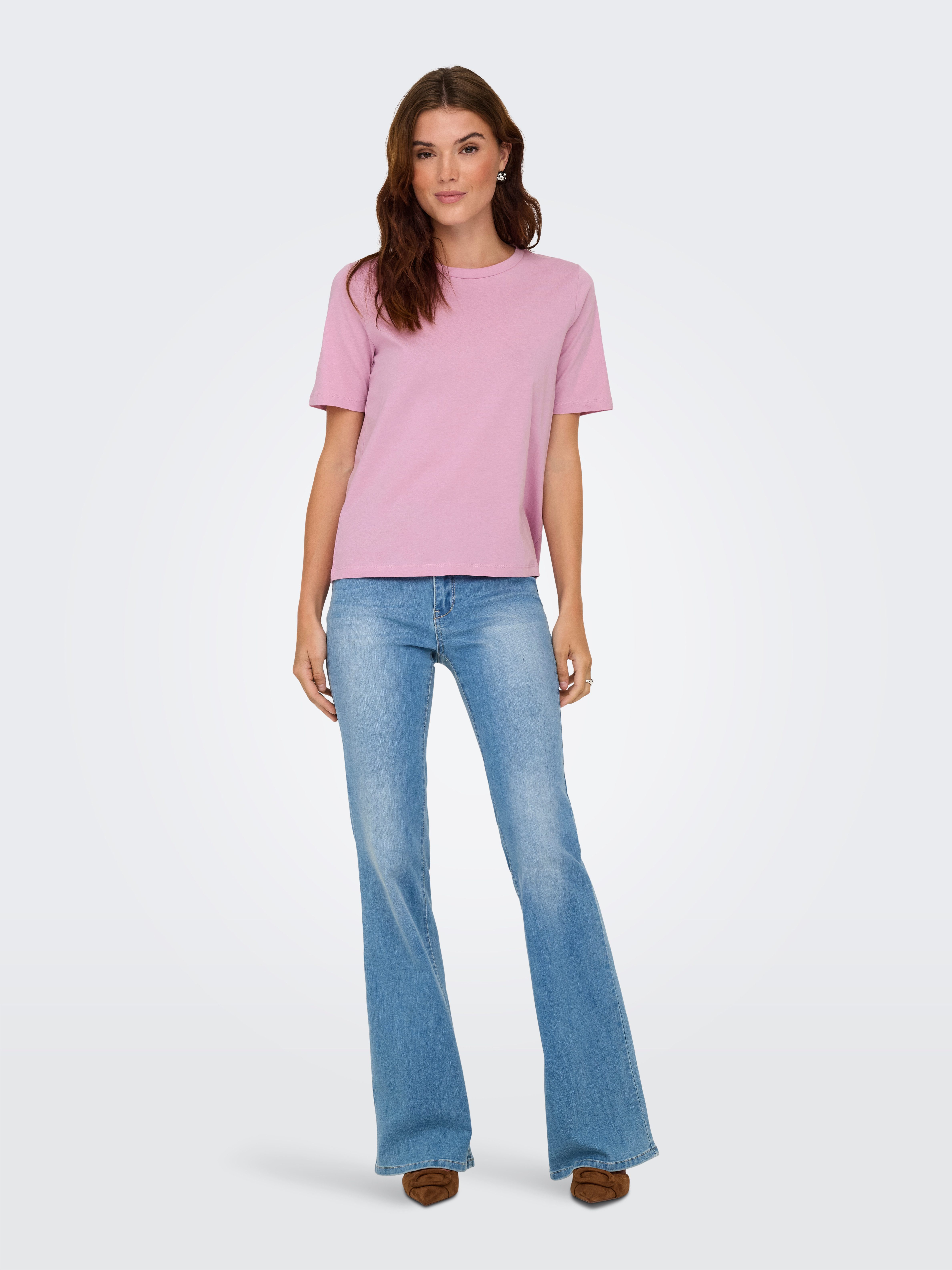 Only Shirt met korte mouwen ONLONLY – T-shirt met ronde hals en klassieke snit