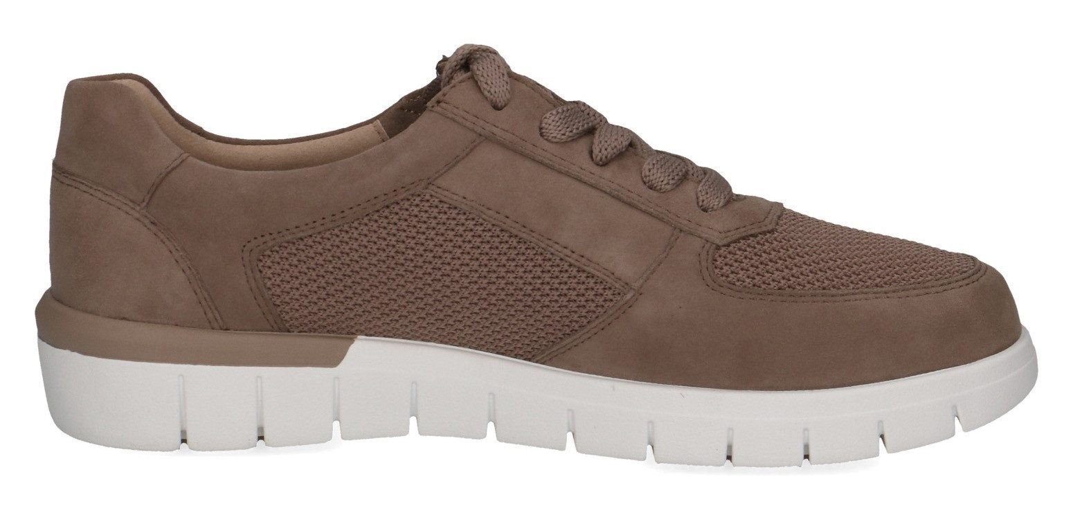 Caprice Sneakers met sleehak vrijetijdsschoen, lage schoen, veterschoen in comfortwijdte h = zeer breed