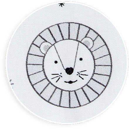 tiSsi® Boxkleed Maurits, 4-hoek, grijs Lion geschikt voor tissi® box maurits (2-delig)