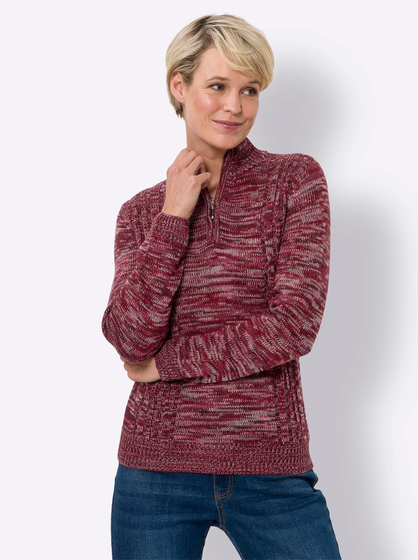 Classic Basics Gebreide Trui met opstaande kraag