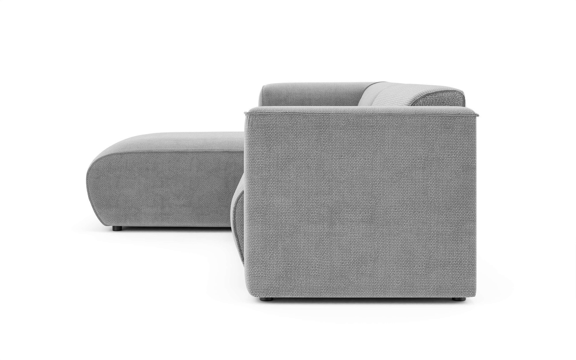 INOSIGN Hoekbank MERID L-vorm (257 cm), tijdloos & stijlvol ontwerp Uitgebreid gepolsterd, in cord, chenille en structuur