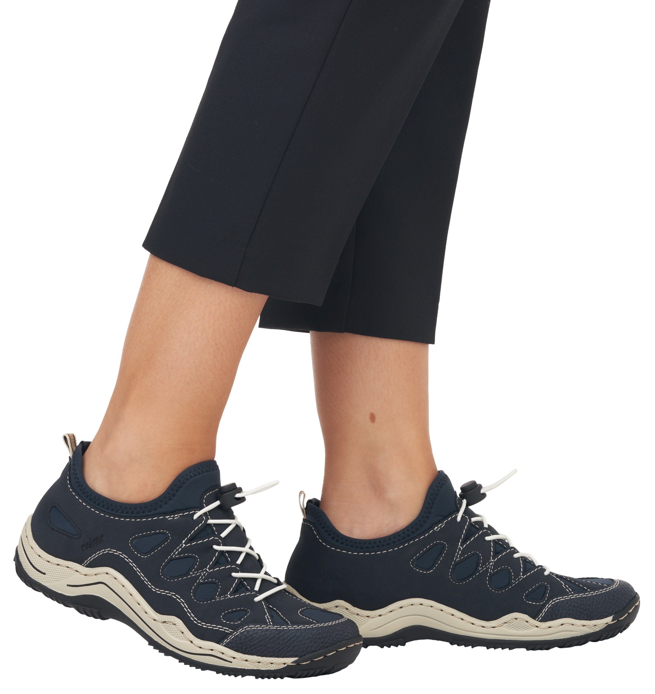 Rieker Slip-on sneakers Trekking Schoen, vrijetijdsschoen, Slipper met verwisselbaar voetbed