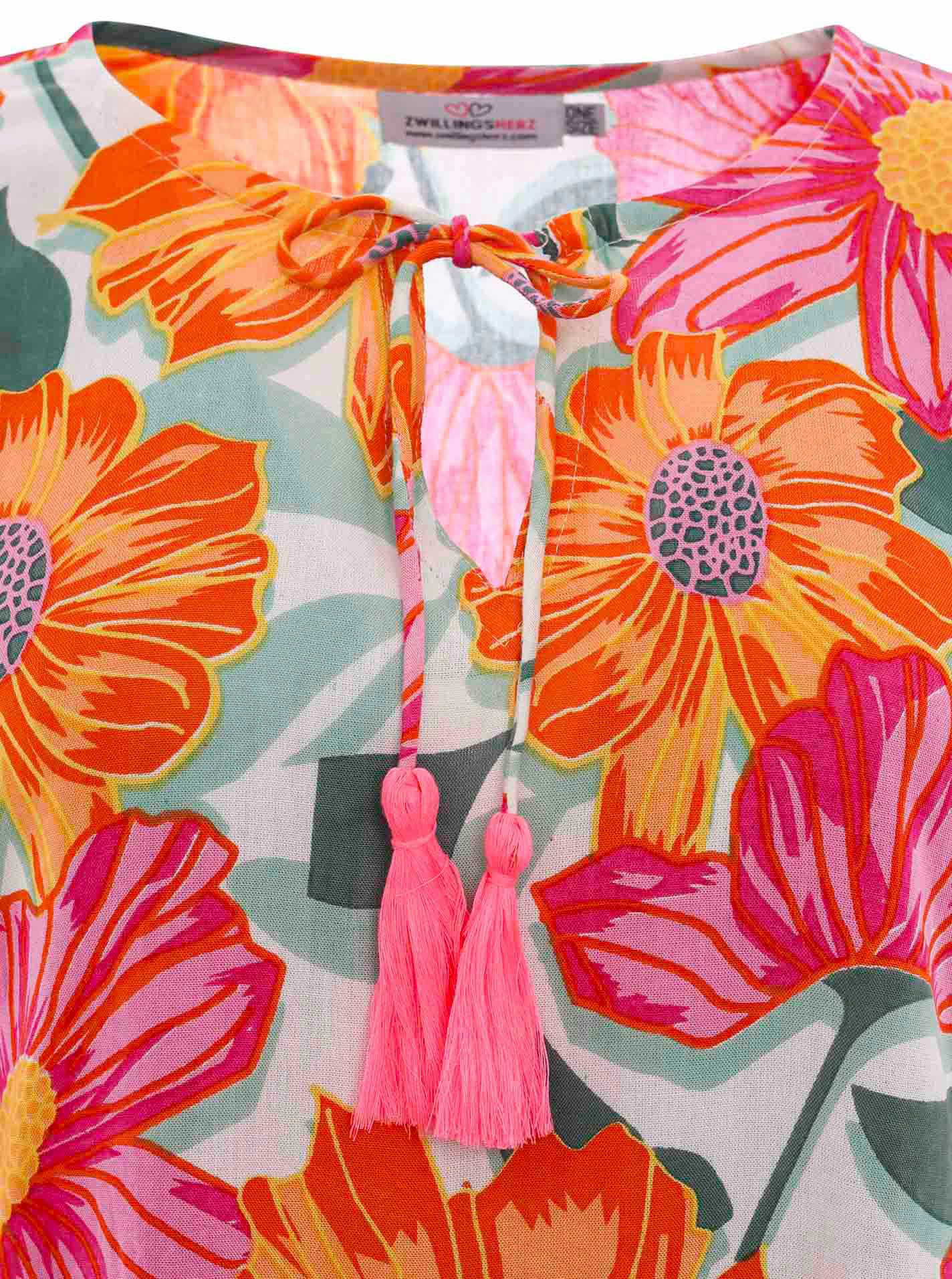 Zwillingsherz Zomerjurk met bloemenprint