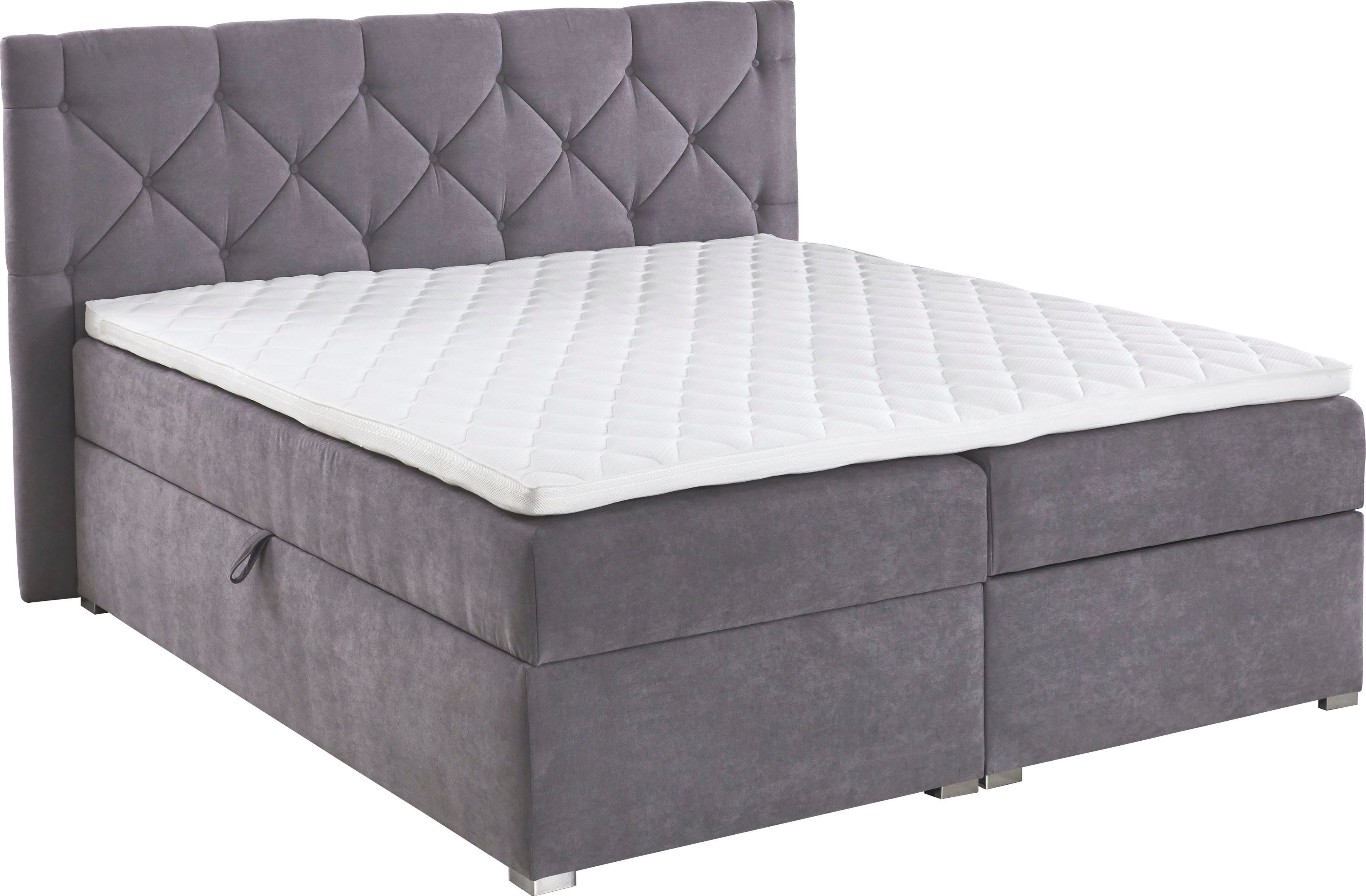 ATLANTIC home collection Boxspring Meike met xxl bedstee en topper