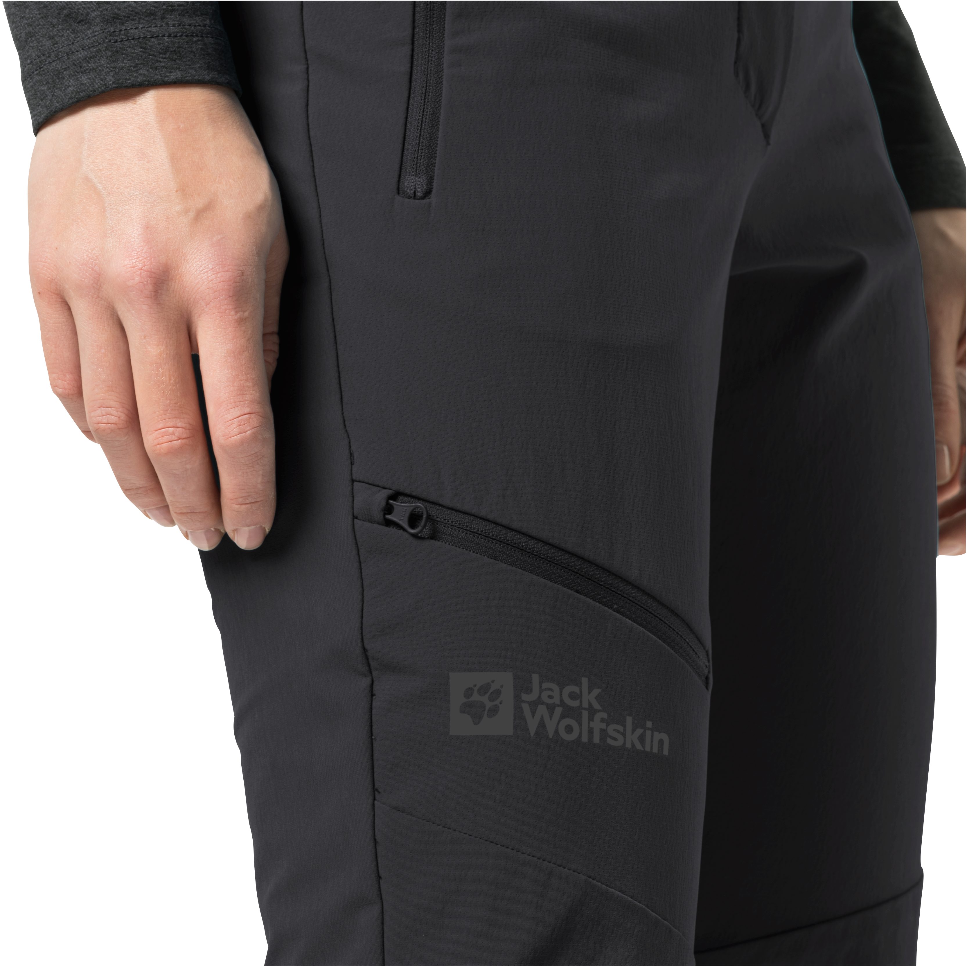 Jack Wolfskin Outdoorbroek HOLDSTEIG PANTS W hoog ademende, robuuste en elastische softshell broek