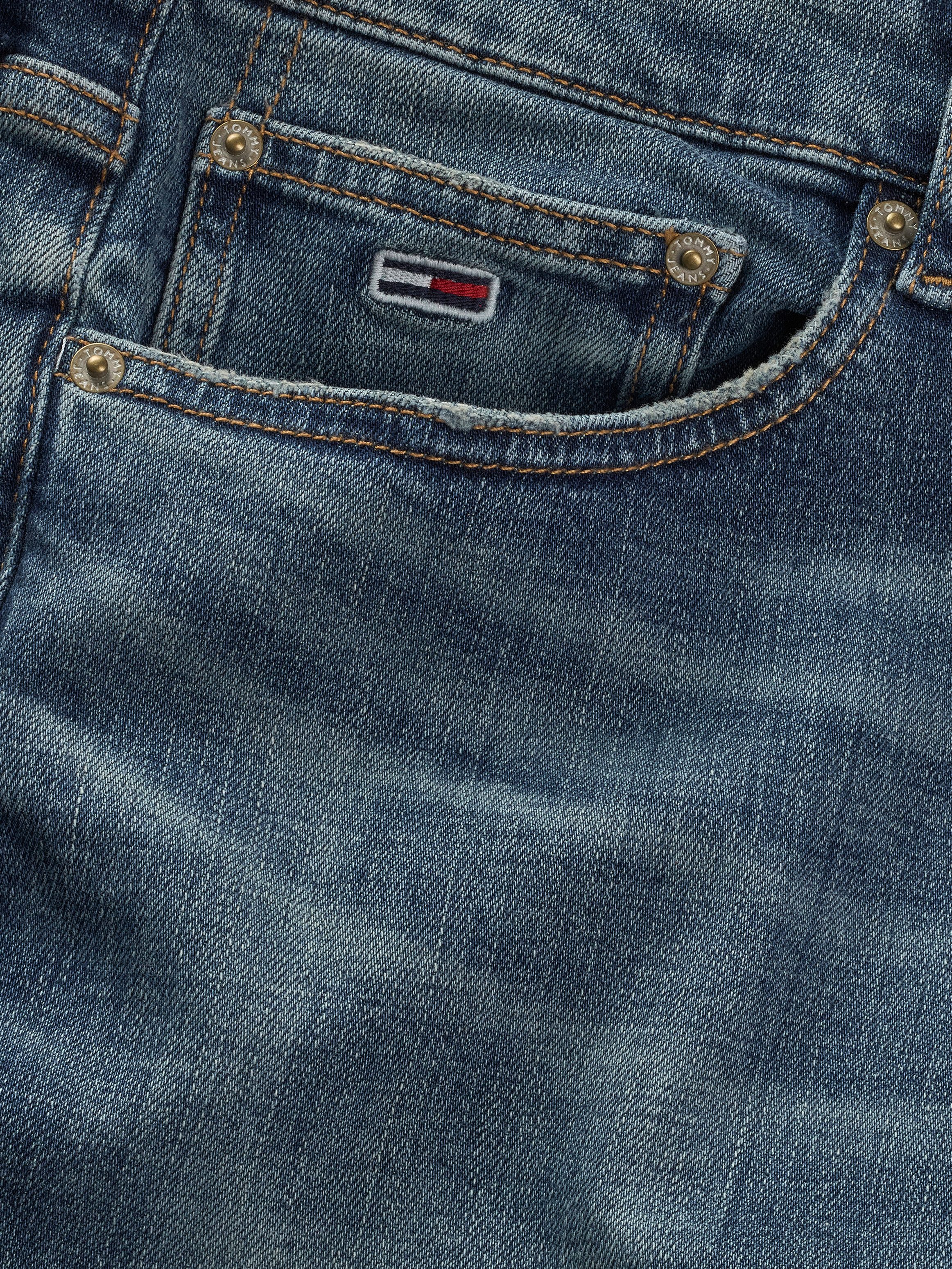 TOMMY JEANS Slim fit jeans RYAN SLIM STRAIGHT met gestempeld logo