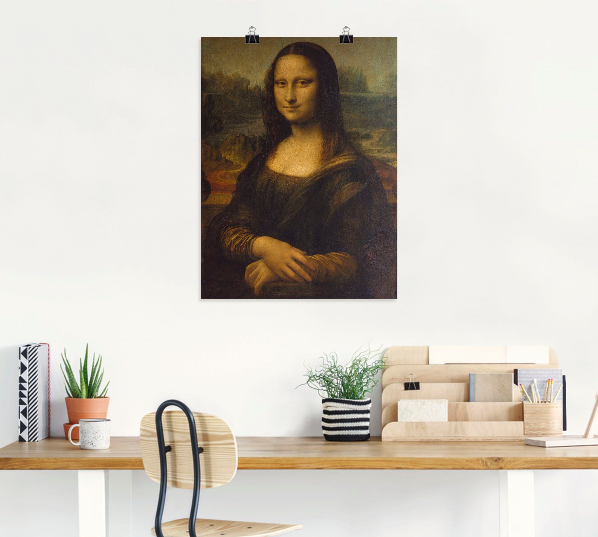 Artland Artprint Mona Lisa. Omstreeks 1503 als artprint op linnen, poster in verschillende formaten maten