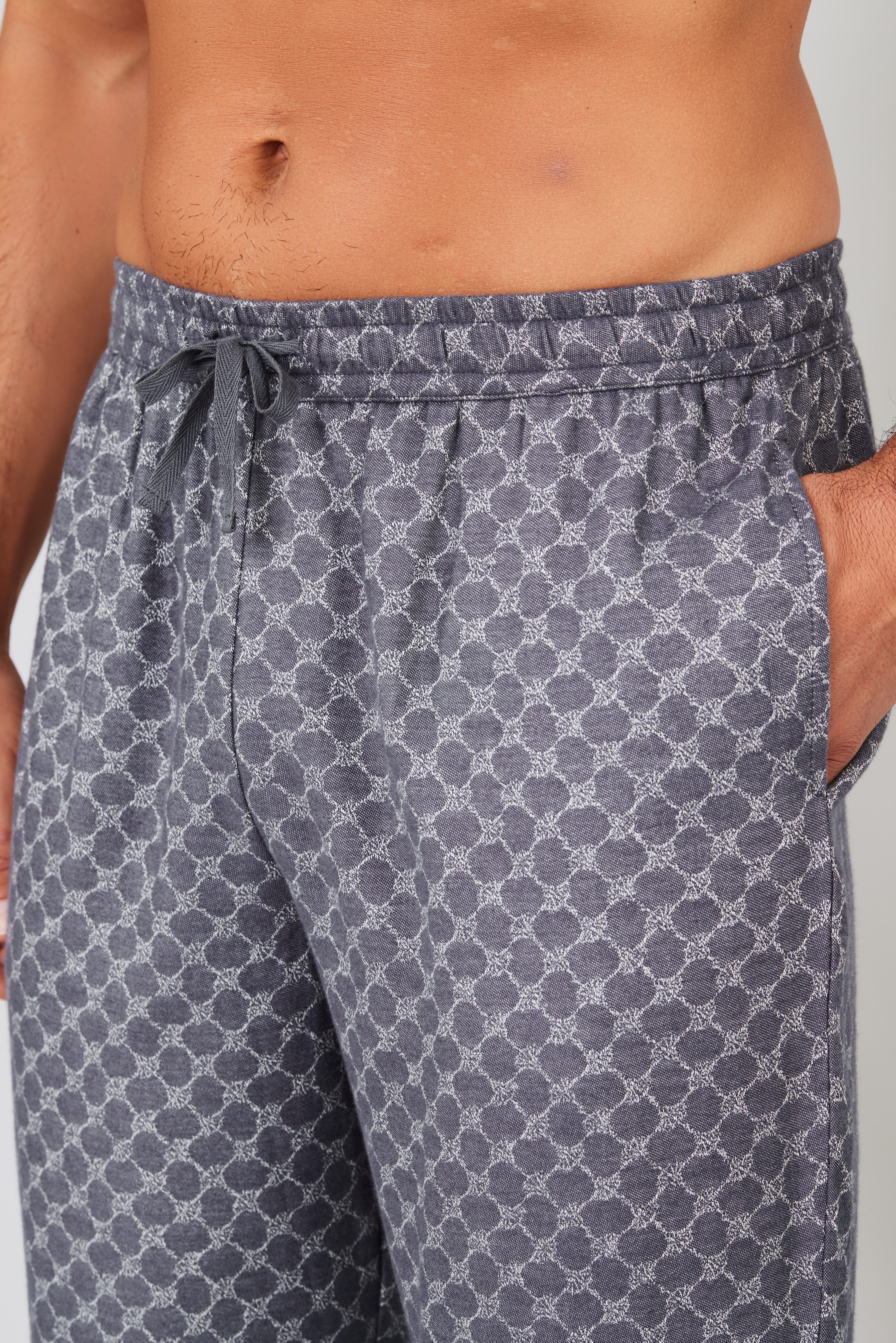 Marc O'Polo Pyjamabroek Relax Katoen-viscosemix, cornflower-design, regular fit