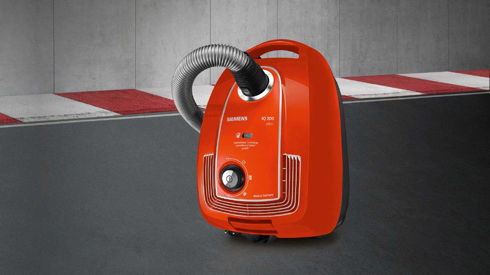SIEMENS Stofzuiger Plus Limited Edition iQ300 VSP3AAAA, rood hoge zuigkracht, lange kabel, speciale hardvloerzuiger, kierenzuiger, rood