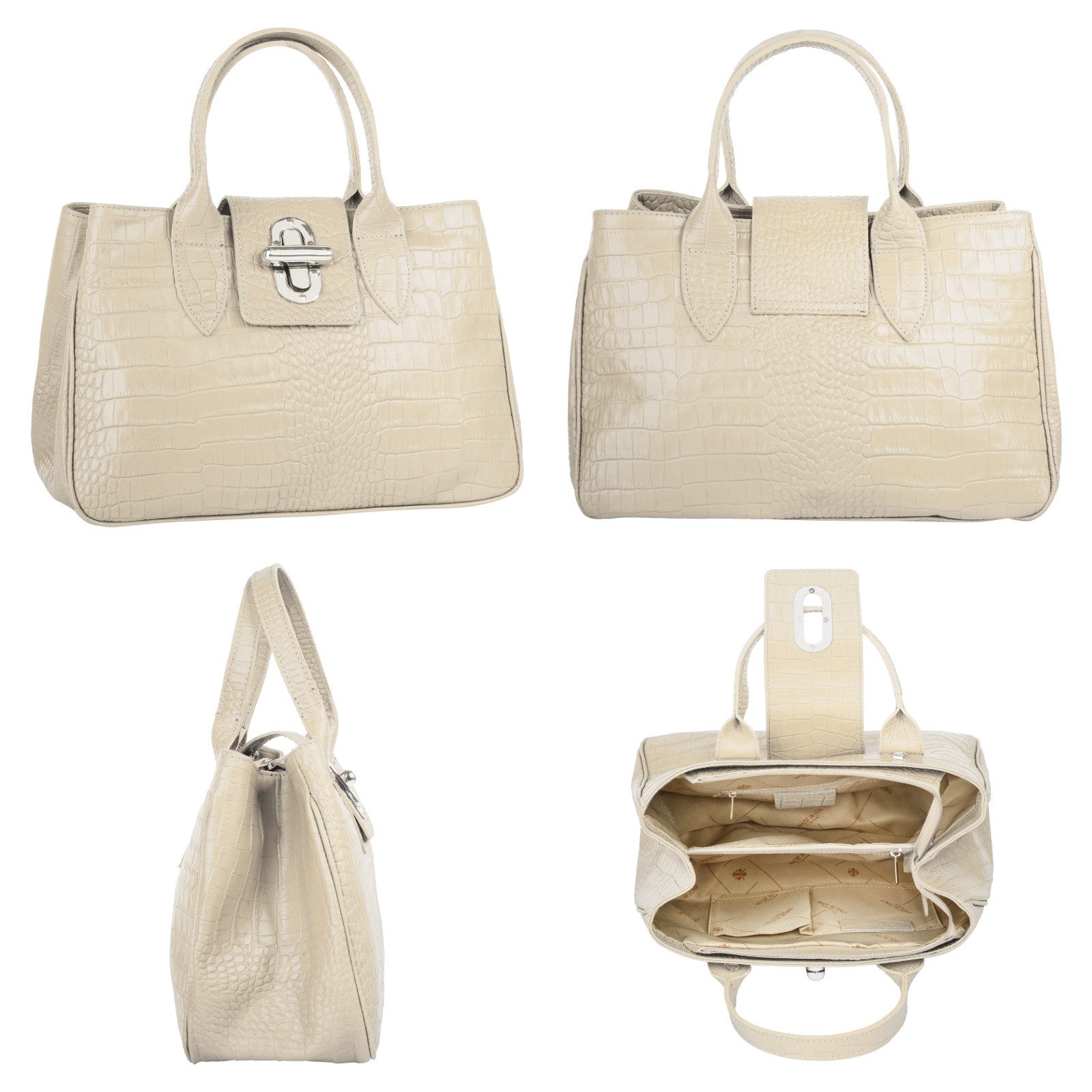Cluty Tas echt leer, made in italy (1-delig)