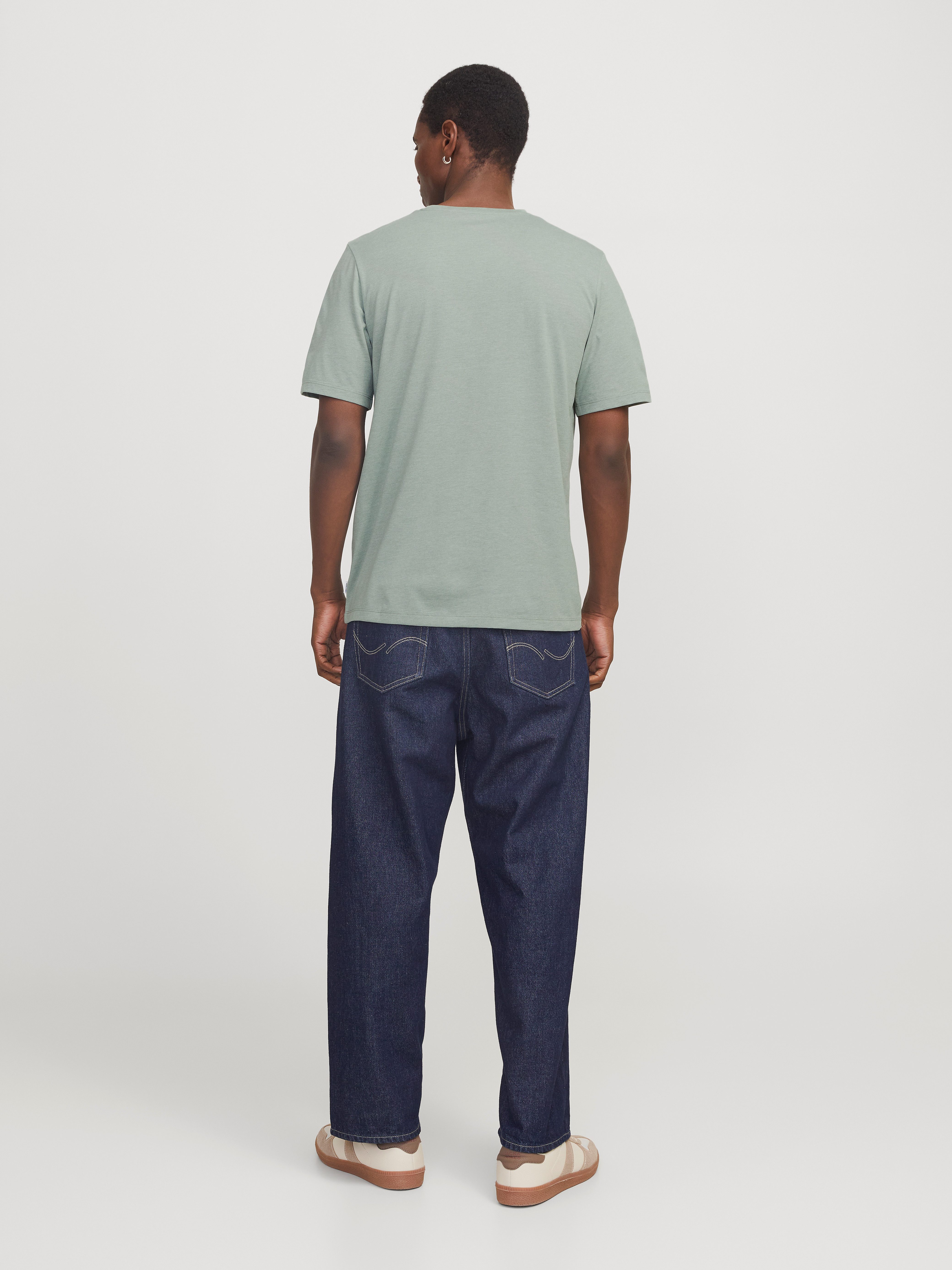Jack & Jones Shirt met ronde hals JJEORGANIC MELANGE TEE SS O-NECK NOOS