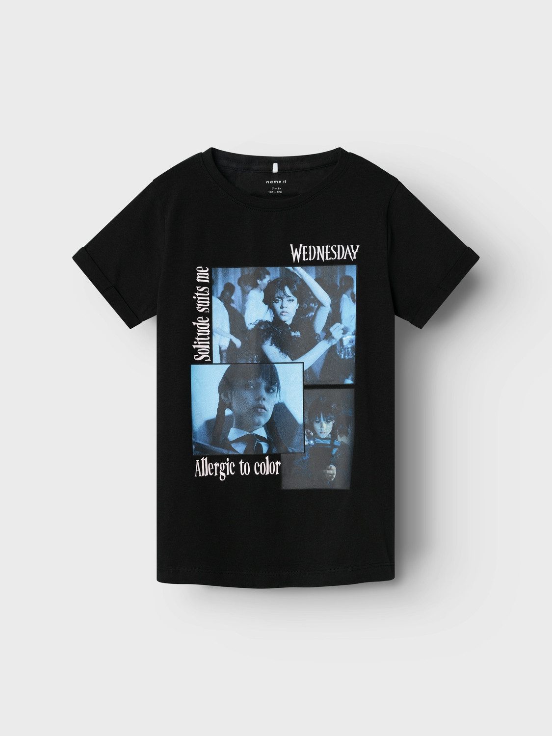 Name It Shirt met korte mouwen NKFJAX WEDNESDAY SS TOP BOX NOOS SKY