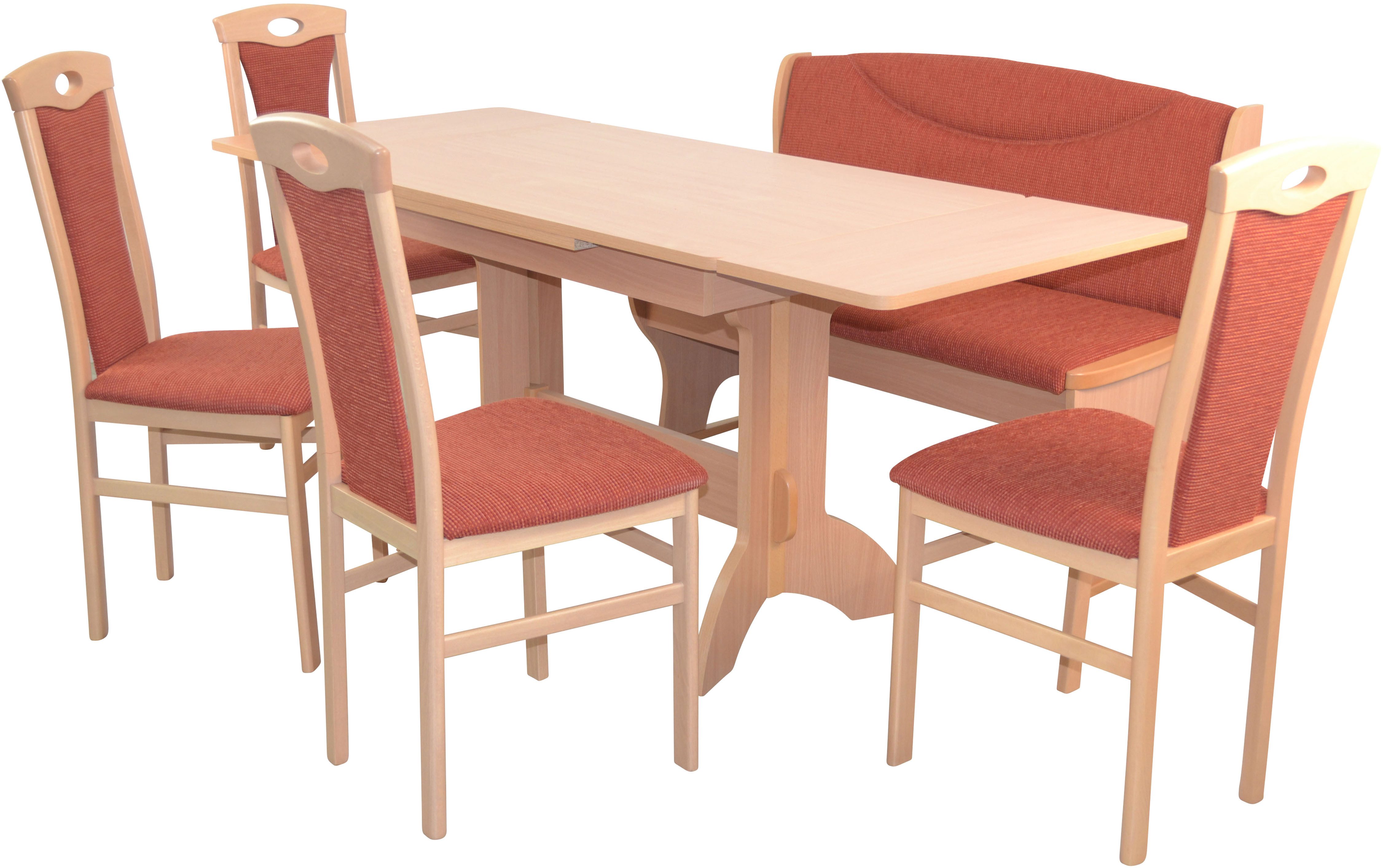 HOFMANN LIVING AND MORE Eethoek 6-delige eethoek Stoelen voorgemonteerd (voordeelset, 6-delig)
