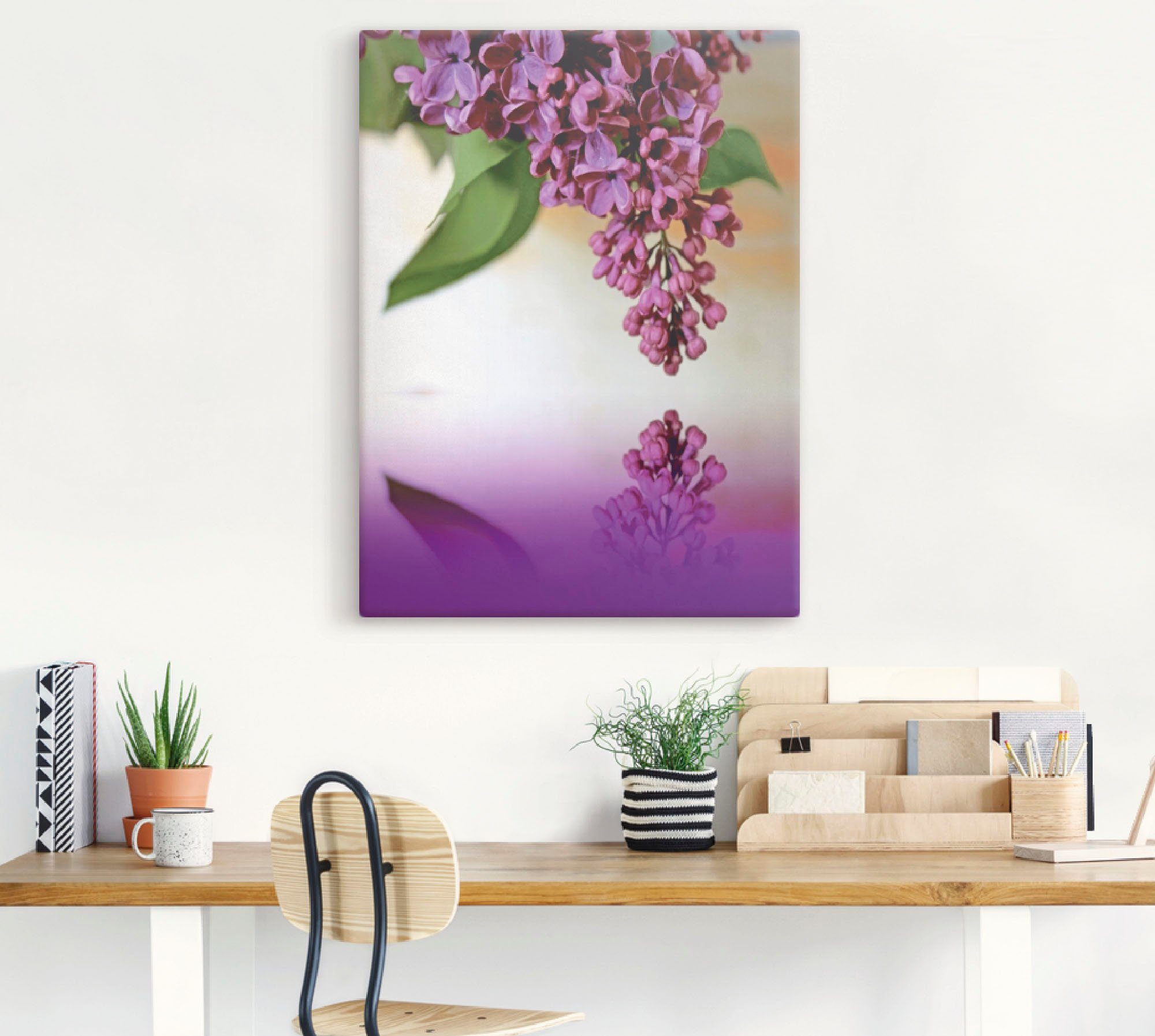 Artland Artprint op linnen Lila gespannen op een spieraam
