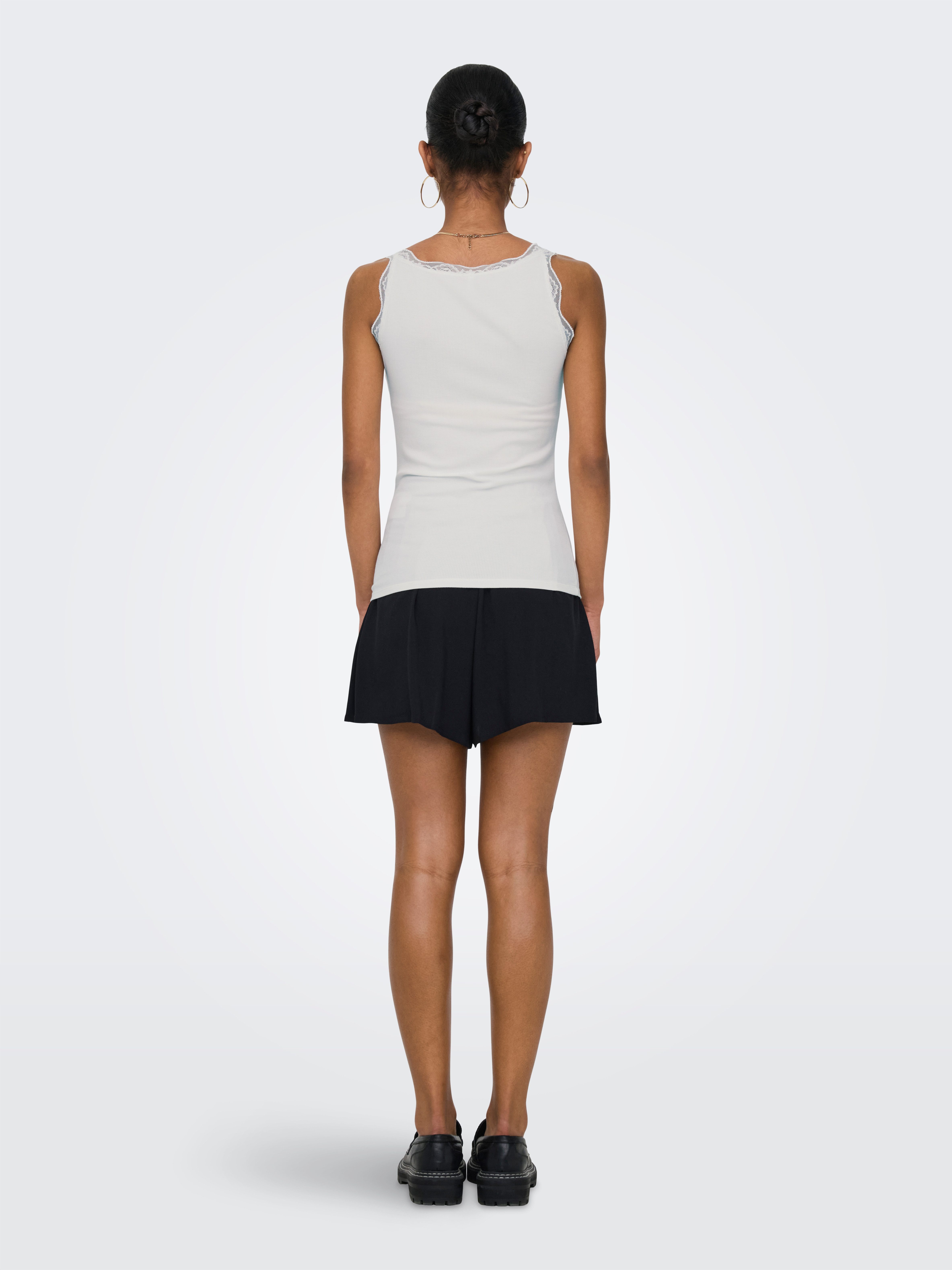 Only Geribde tanktop ONLELLIS LIFE S/L TOP JRS