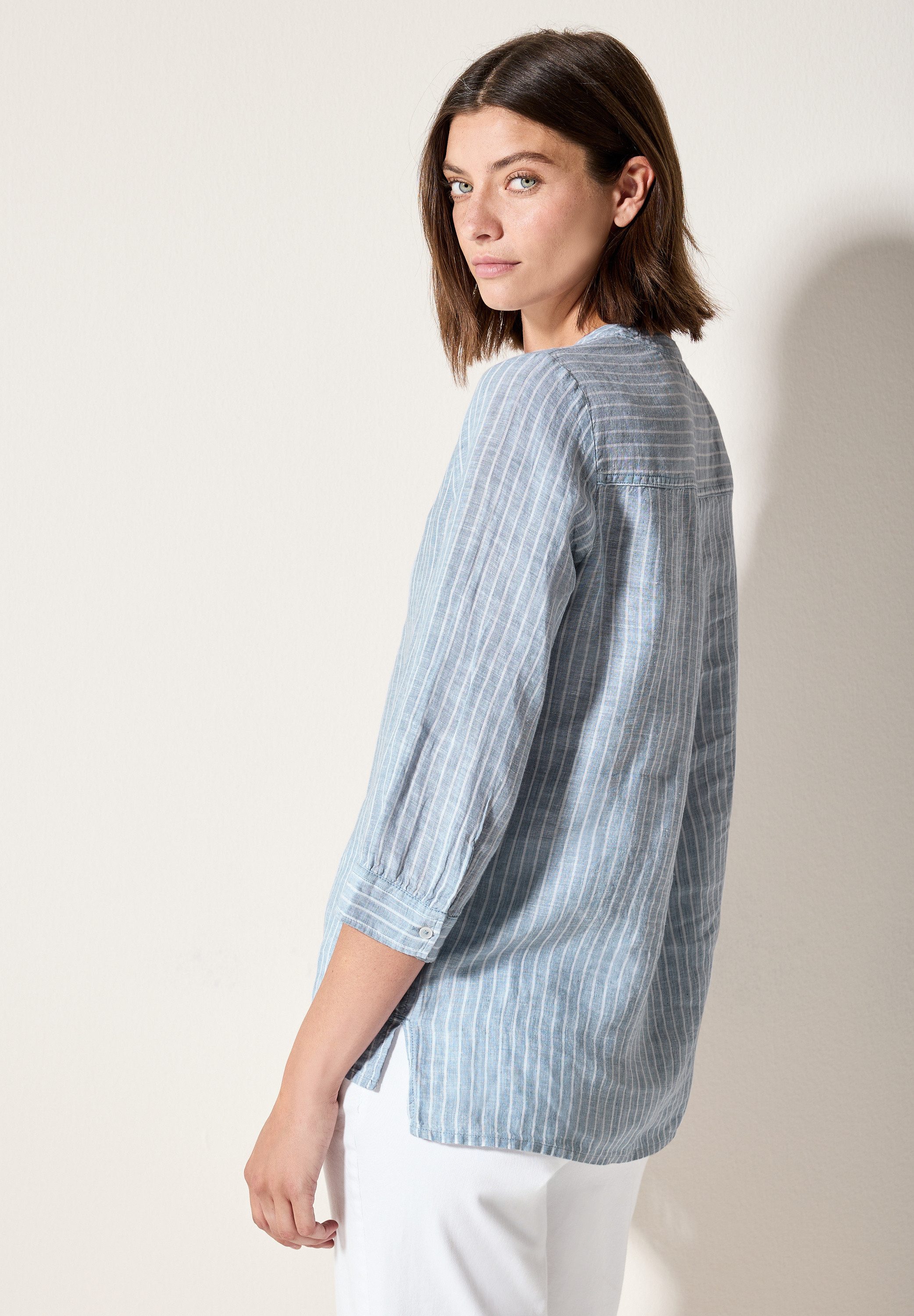 Cecil Blouse zonder sluiting in streep-look