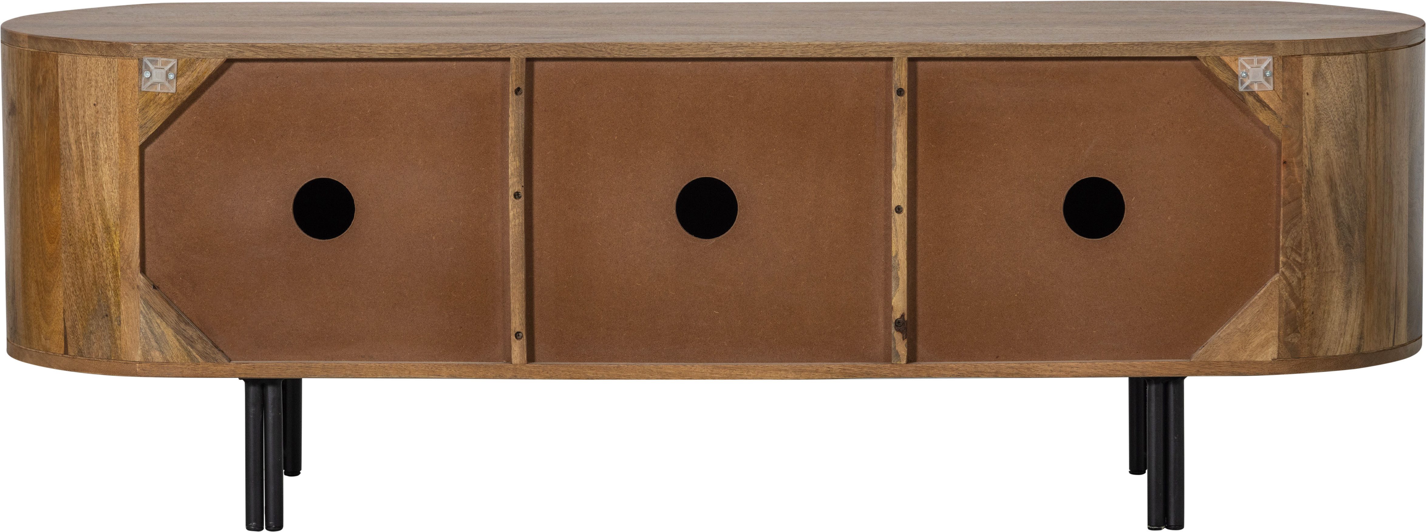 WOOOD Tv-meubel Effortless TV-dressoir Commode met drie deuren en twee opbergvakken, H 50 cm x B 147 cm