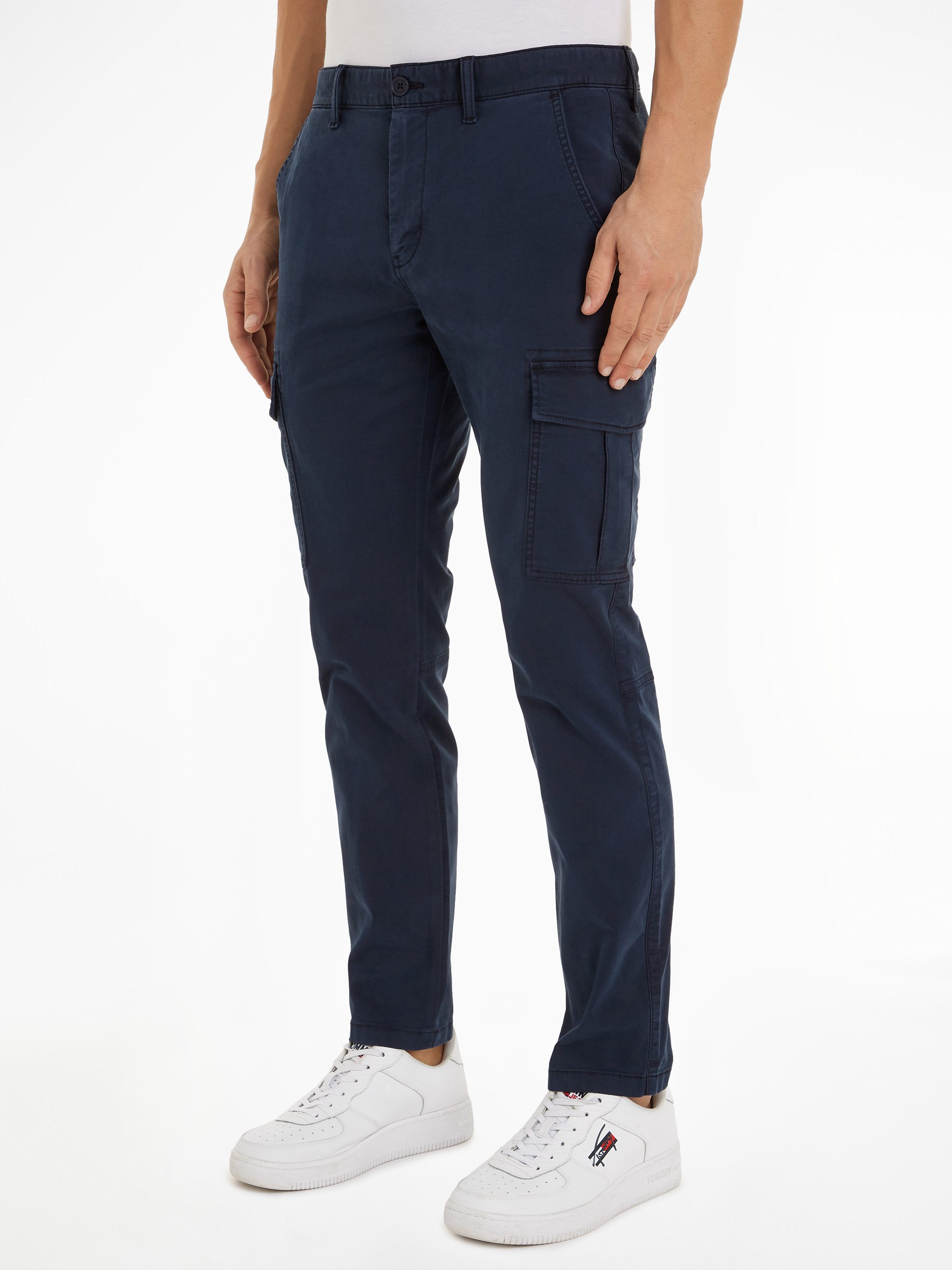 Tommy Hilfiger Moderne Cargo Broek Lichtgewicht Austin Blue Heren
