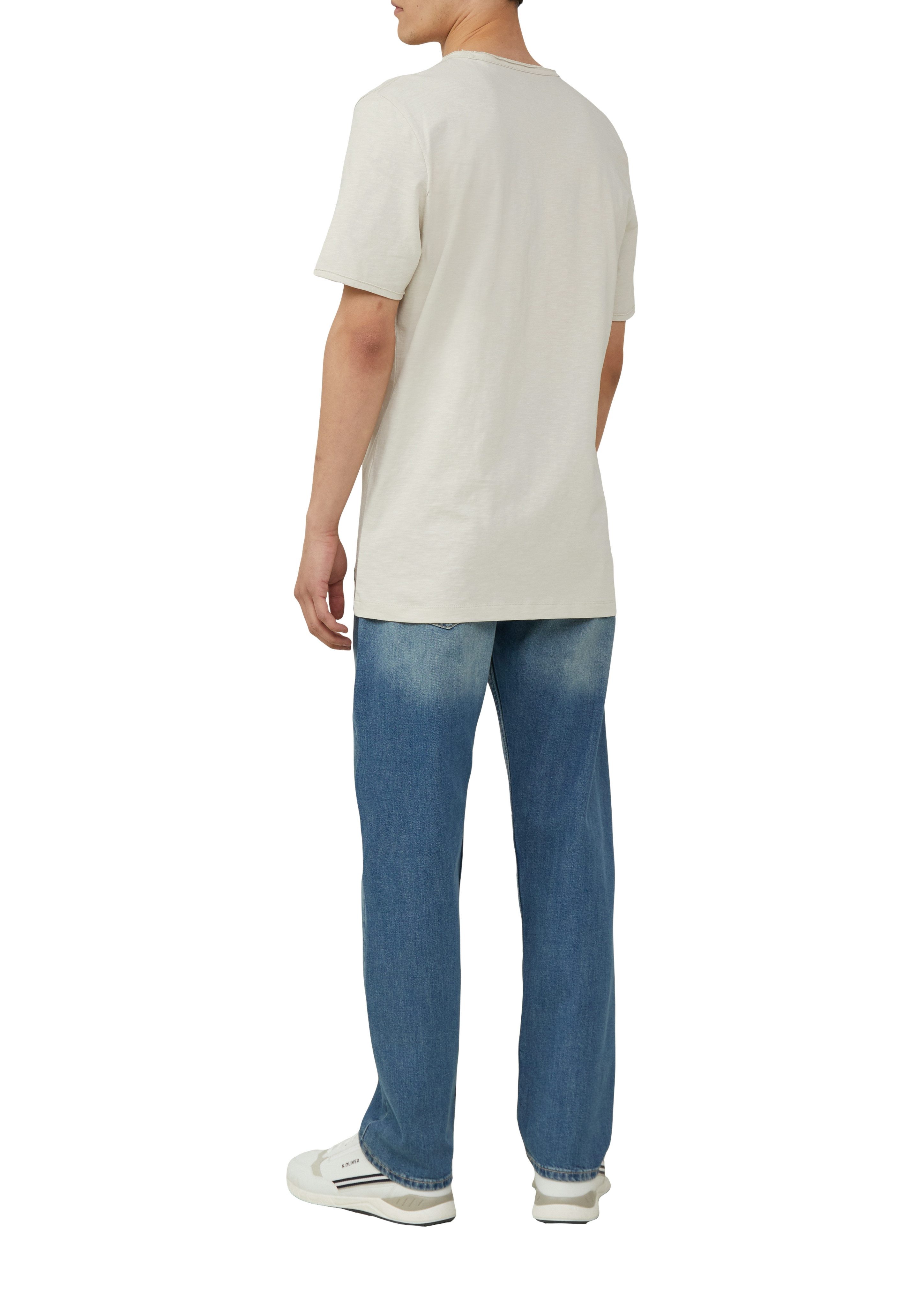 s.Oliver T-shirt met ongezoomde randen