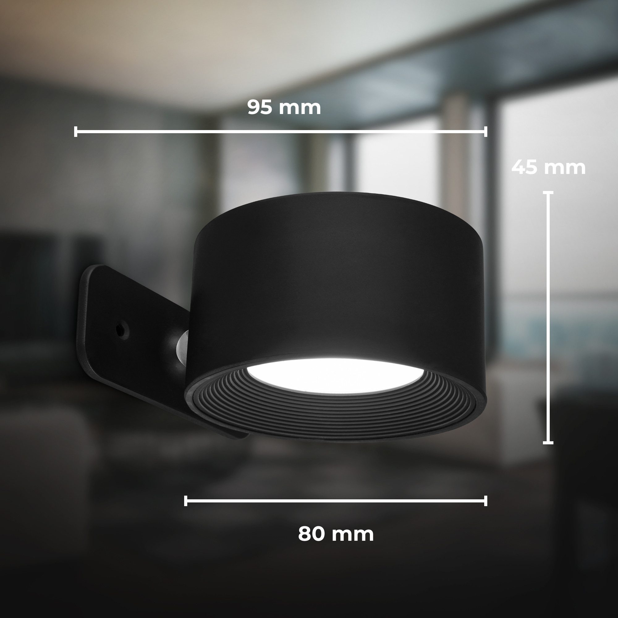 B.K.Licht Led-wandlamp BKL1597 Magnetische accu wandlamp, 3-niveau dimmer, met USB-C