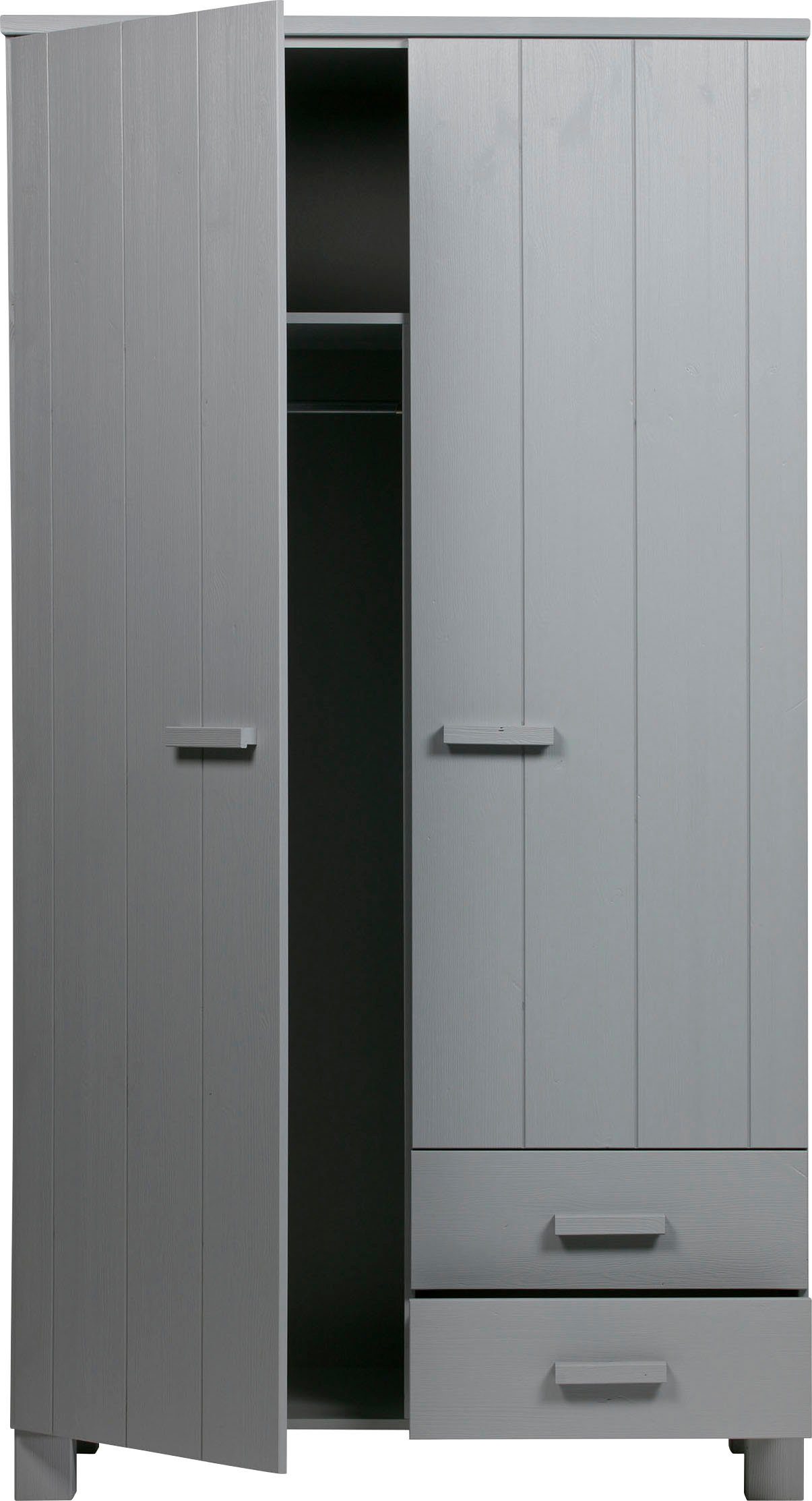 WOOOD Kledingkast Dennis met kledingstang, veel opbergruimte, b 111 cm x h 202 cm