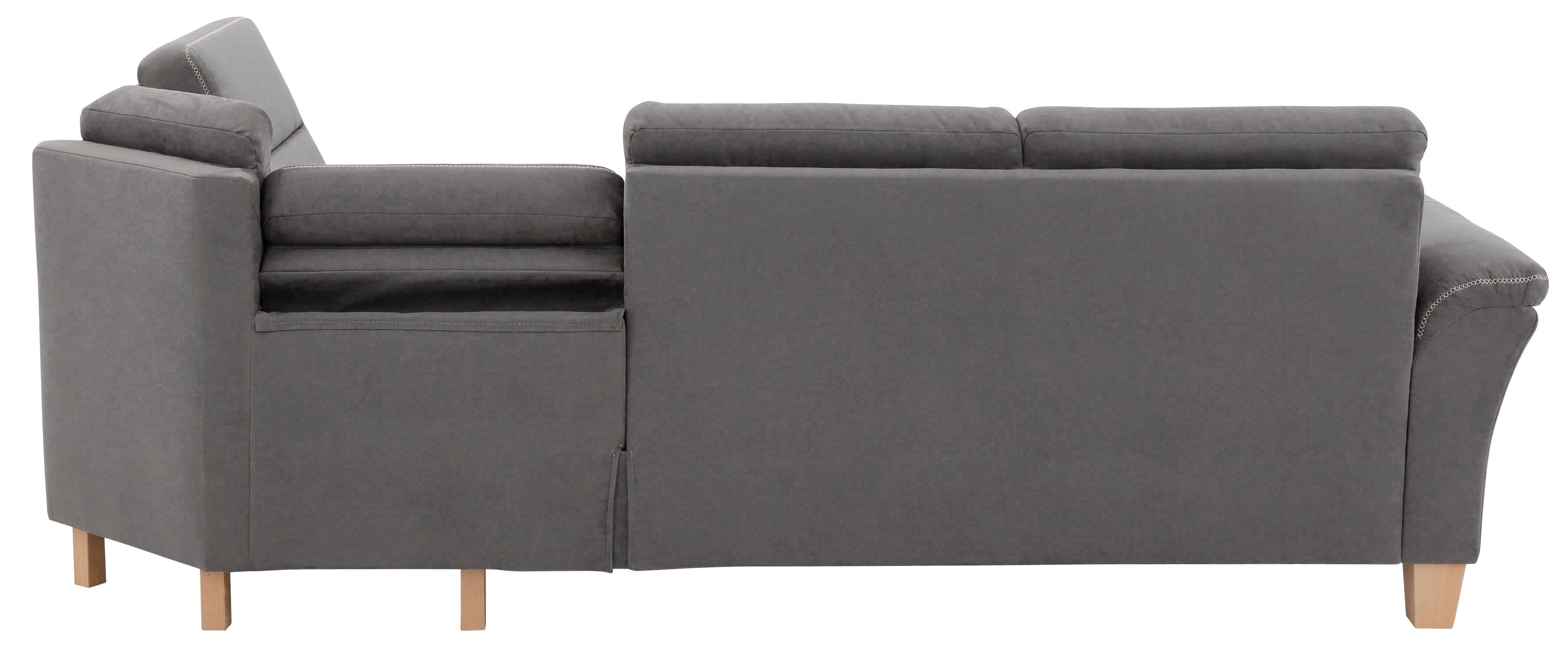 Home affaire Hoekbank Soleo L-model comfortabel door trapezehoek met relaxfunctie, ook met slaapfunctie